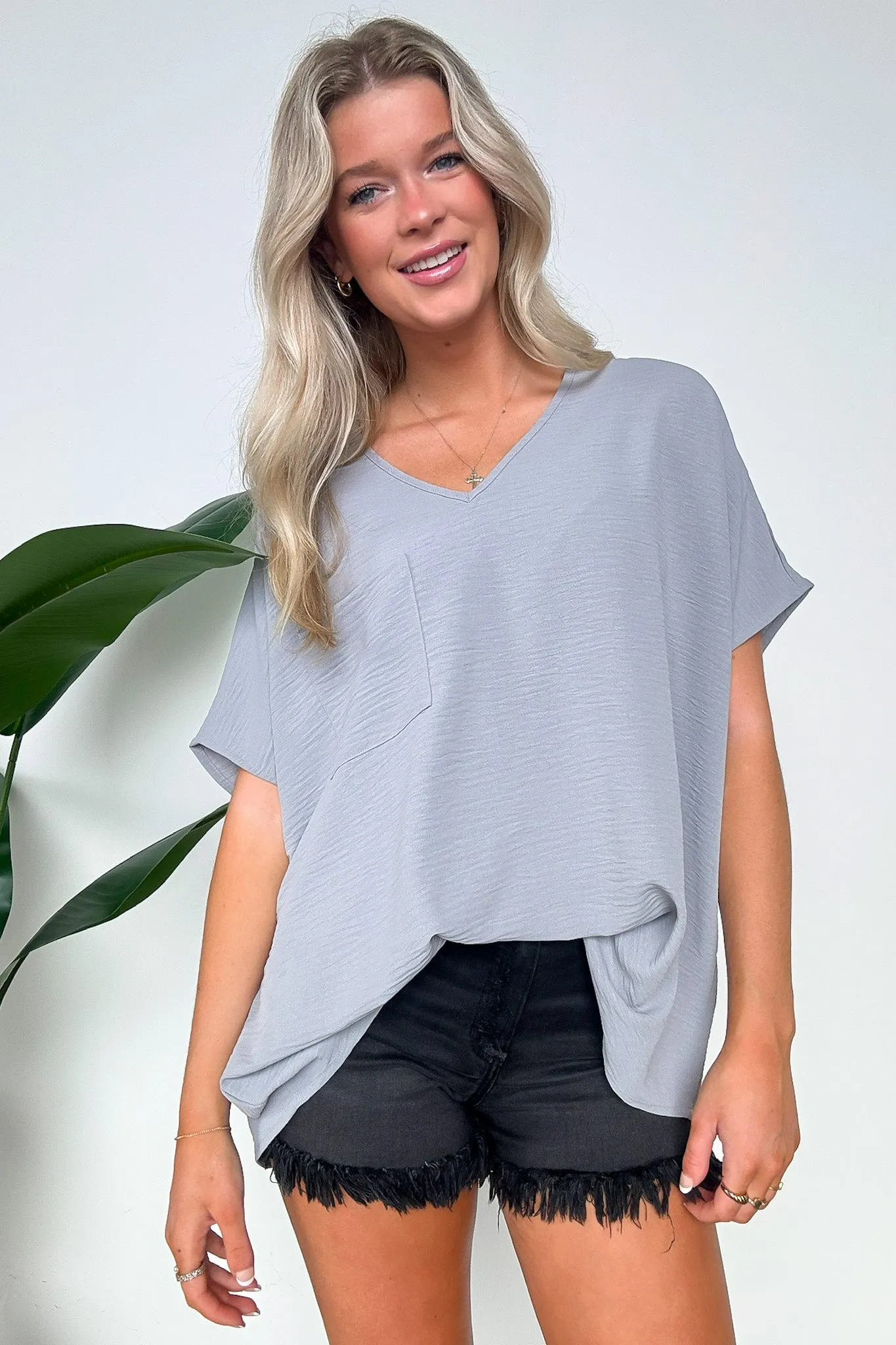 Have it Here V-Neck Pocket Top | BACK IN STOCK   NEW COLORS