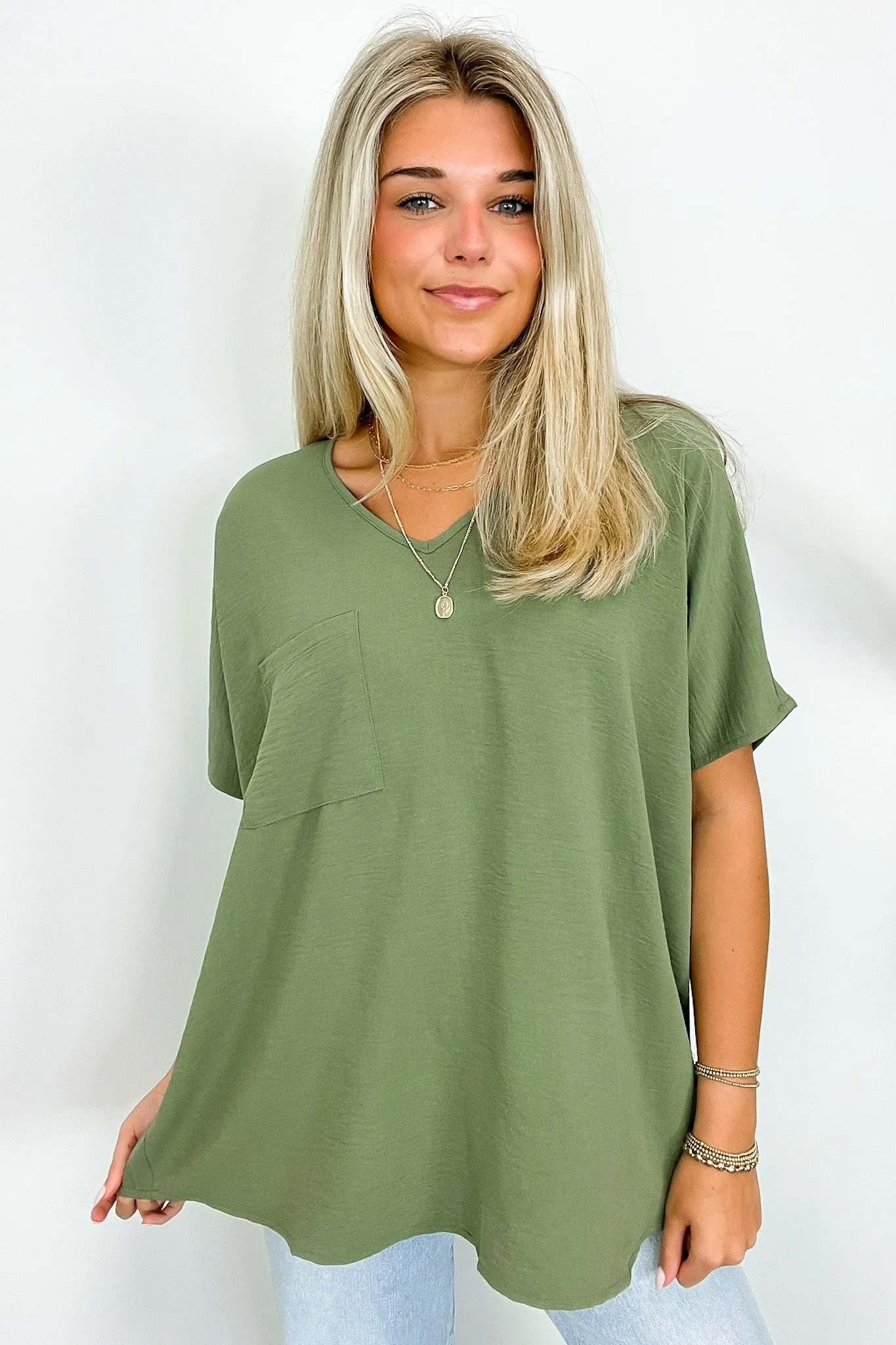 Have it Here V-Neck Pocket Top | BACK IN STOCK   NEW COLORS