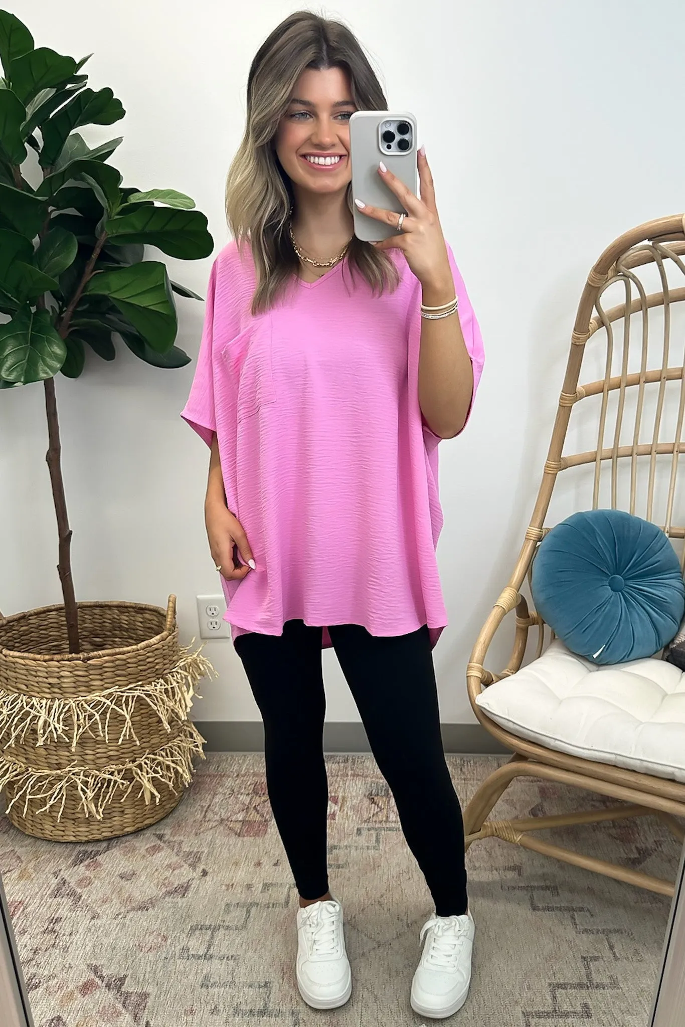 Have it Here V-Neck Pocket Top | BACK IN STOCK   NEW COLORS