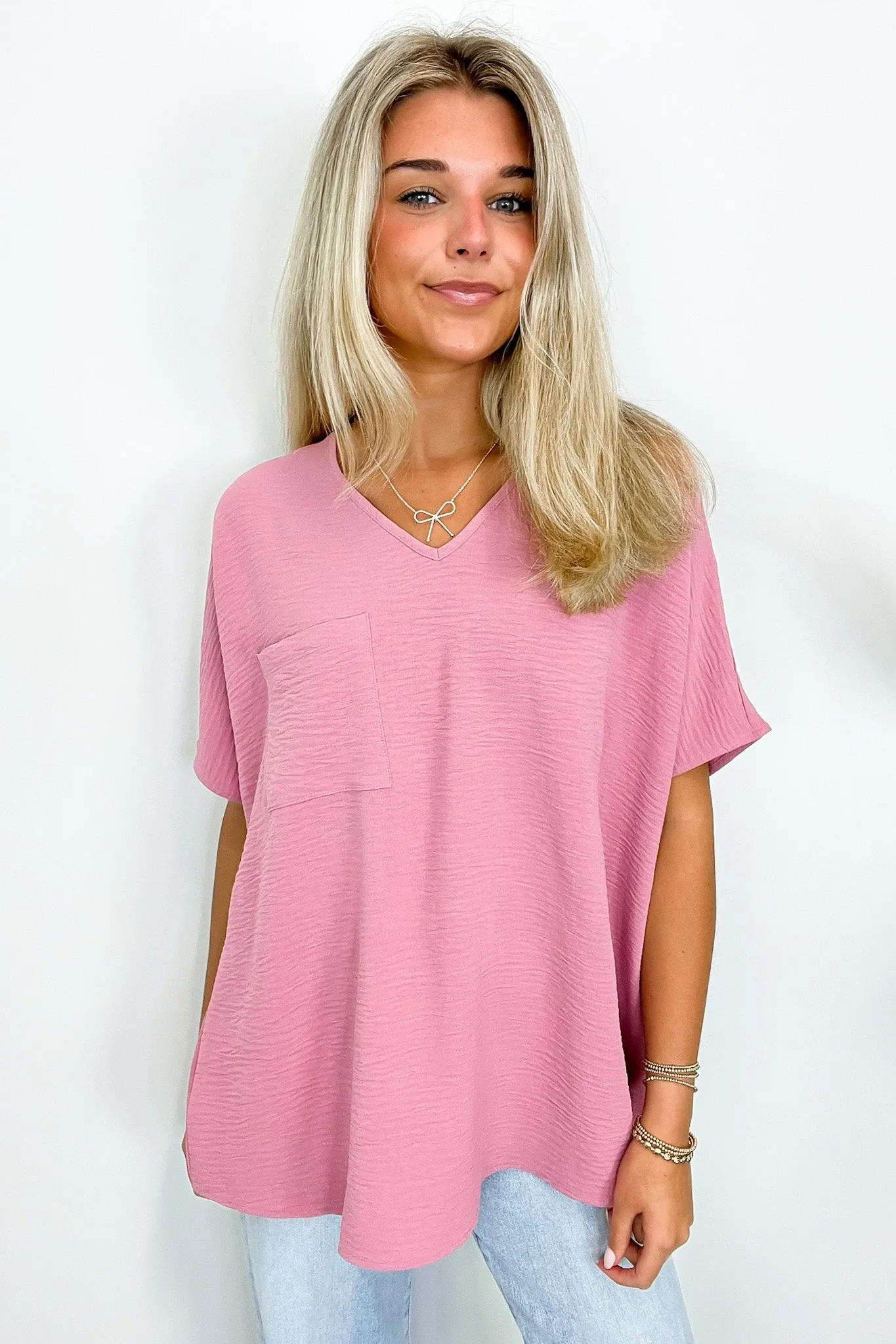 Have it Here V-Neck Pocket Top | BACK IN STOCK   NEW COLORS