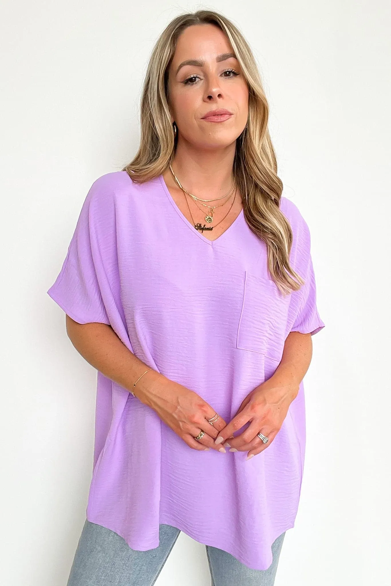 Have it Here V-Neck Pocket Top | BACK IN STOCK   NEW COLORS