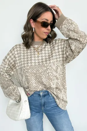 Iconic Ways Contrast Knit Pattern Sweater - FINAL SALE