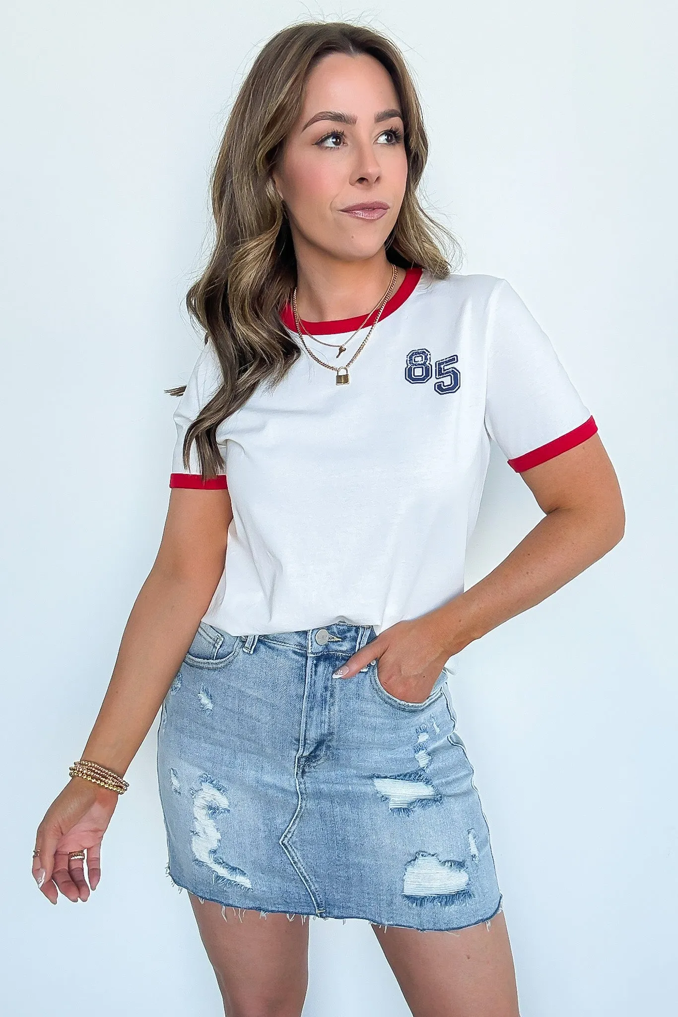 Impressionable Moment Distressed Denim Skirt - BACK IN STOCK