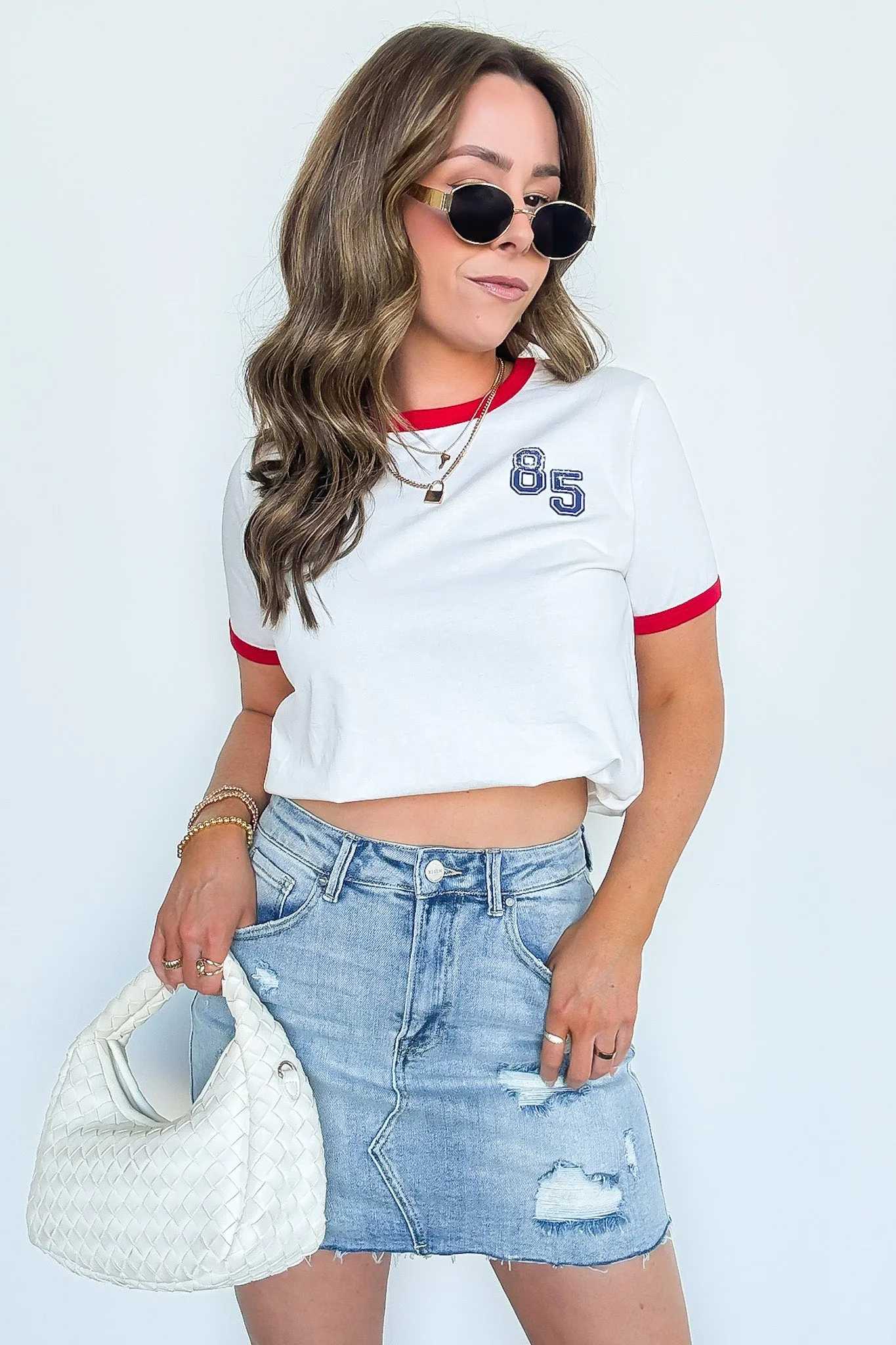 Impressionable Moment Distressed Denim Skirt - BACK IN STOCK