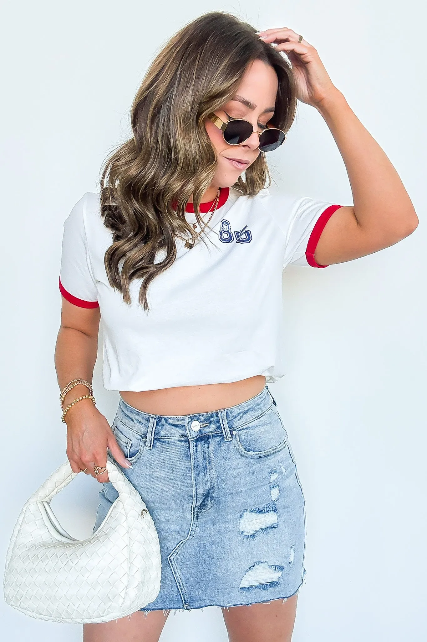 Impressionable Moment Distressed Denim Skirt - BACK IN STOCK