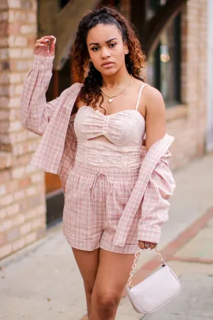 In Your Favor Plaid Elastic Waist Shorts - FINAL SALE
