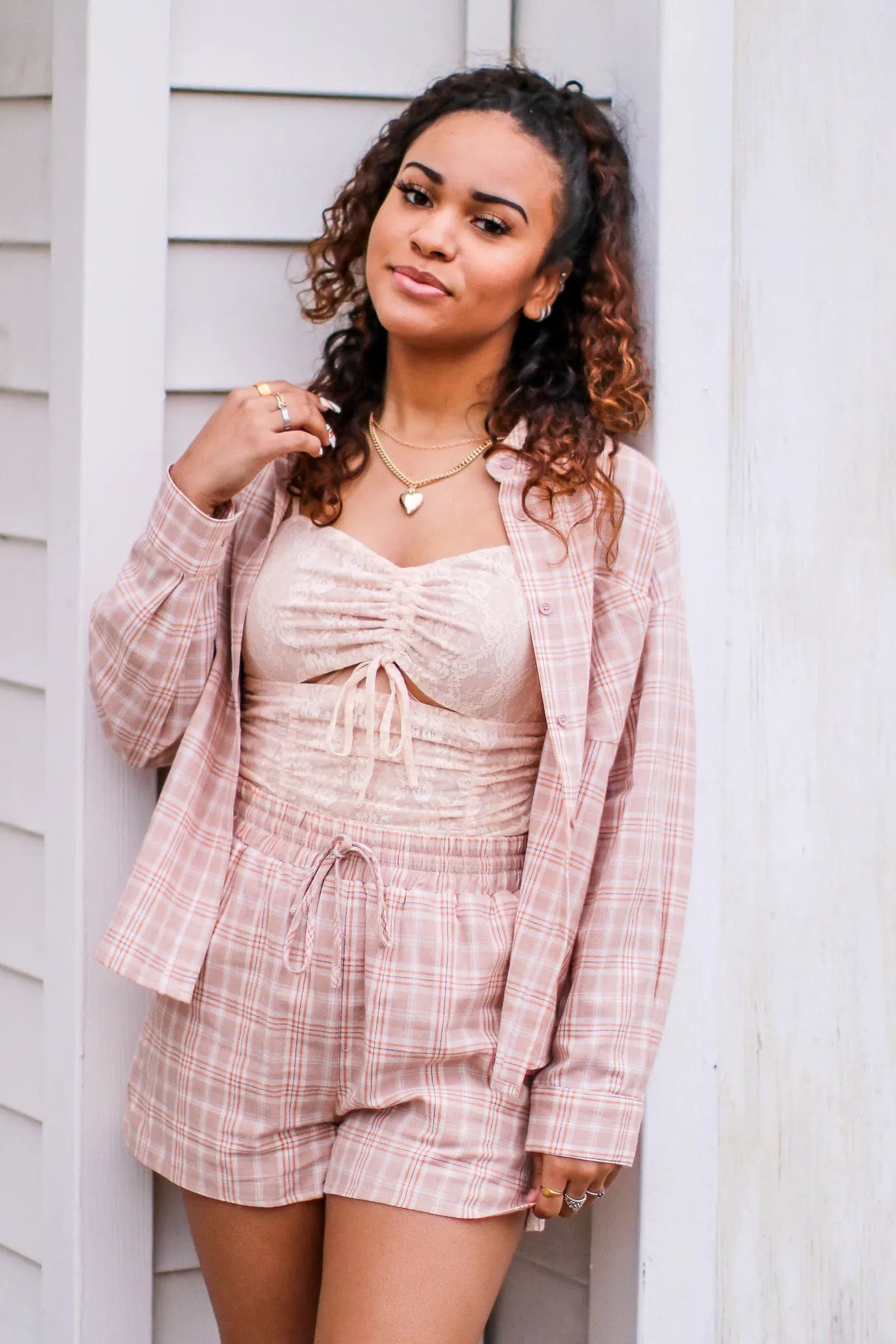 In Your Favor Plaid Elastic Waist Shorts - FINAL SALE