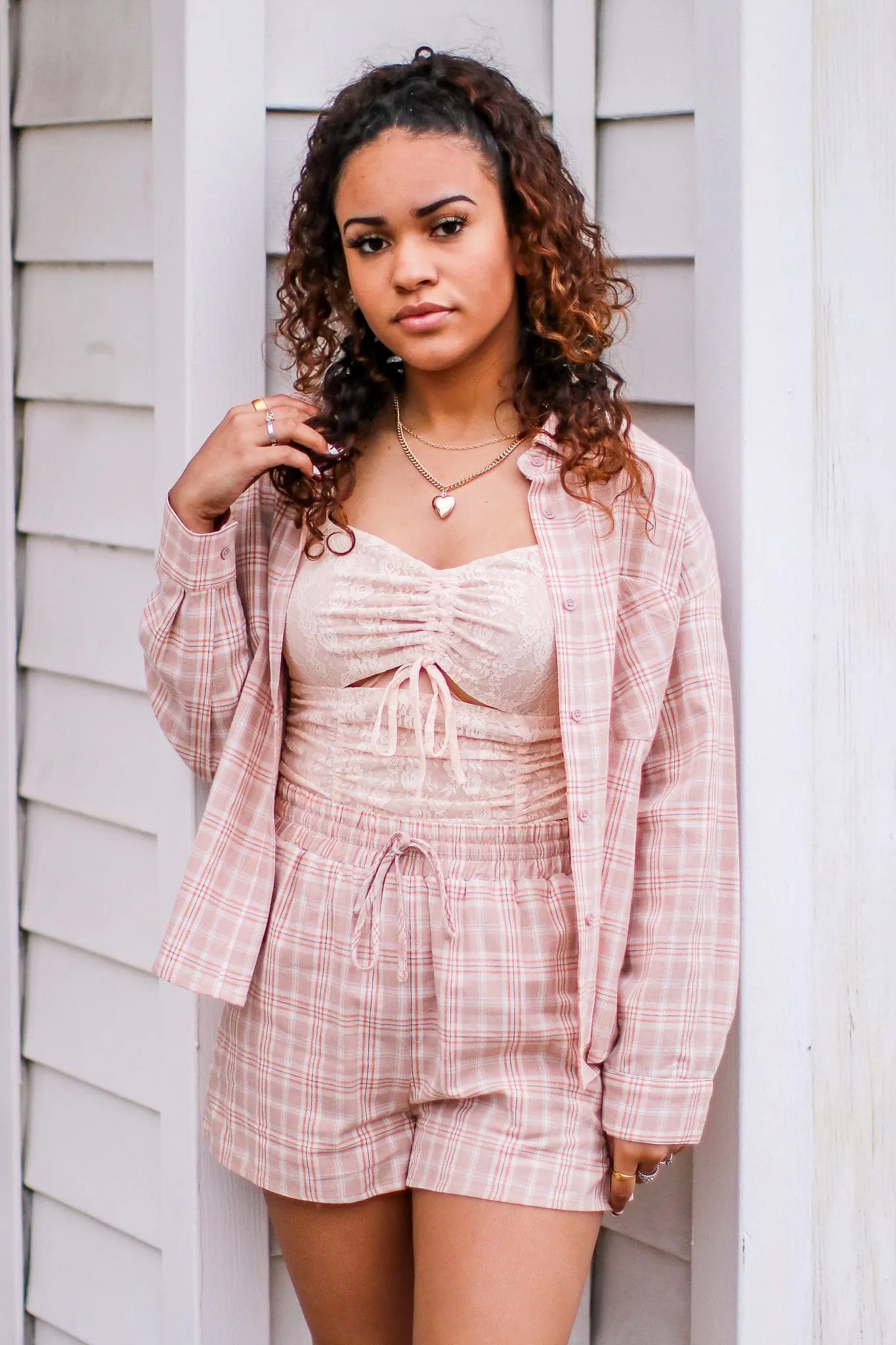 In Your Favor Plaid Elastic Waist Shorts - FINAL SALE