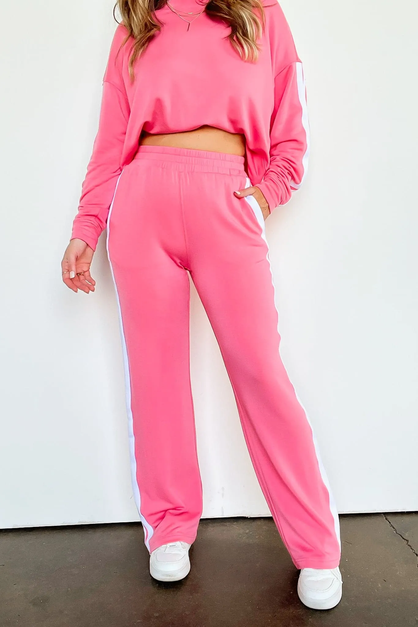 Instant Crush Side Stripe Wide Leg Pants - FINAL SALE