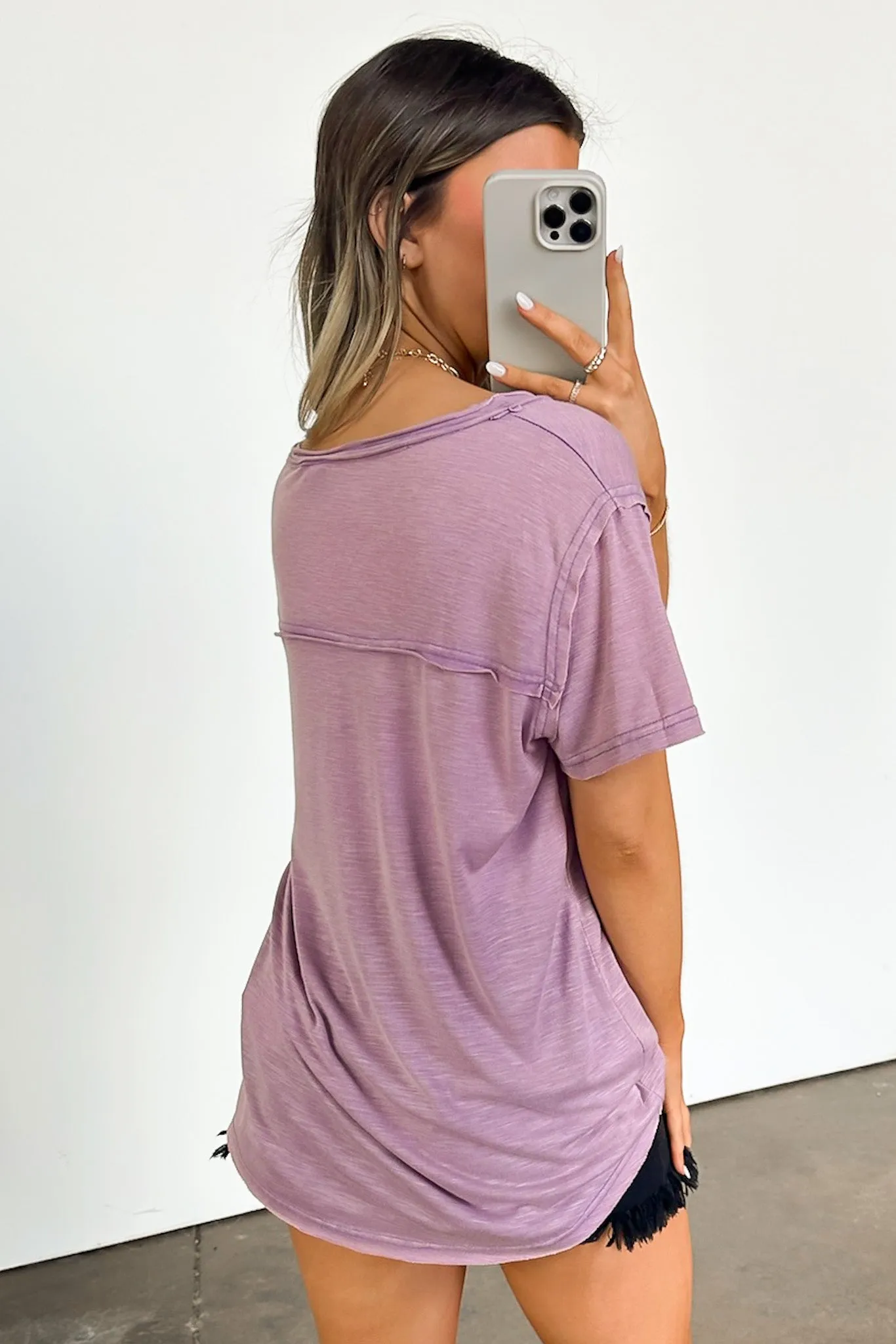 Jadyn Scoop Neck Relaxed Pocket Tee - BACK IN STOCK