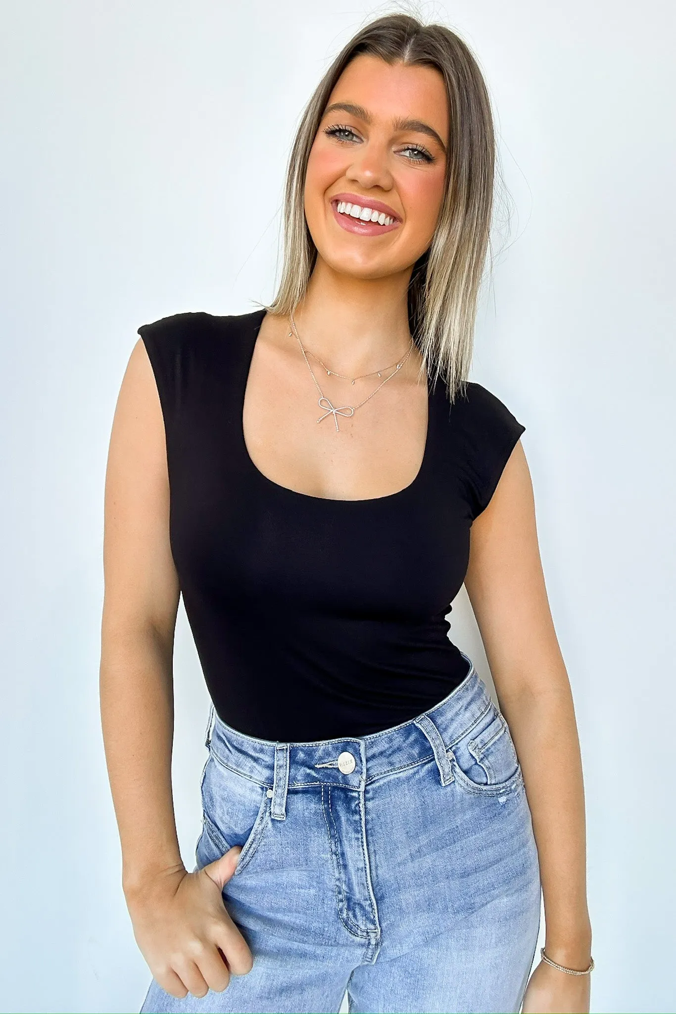 Jaime Scoop Neck Short Sleeve Top - FINAL SALE