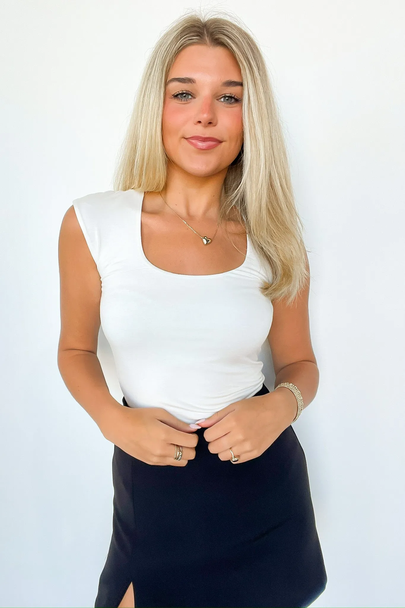 Jaime Scoop Neck Short Sleeve Top - FINAL SALE