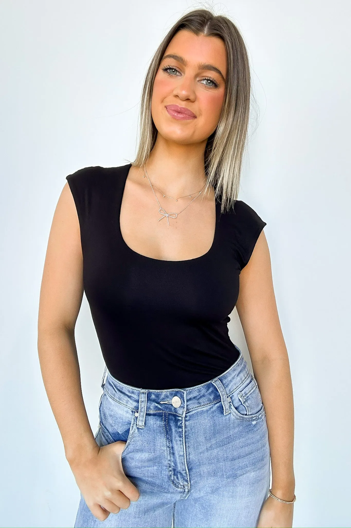 Jaime Scoop Neck Short Sleeve Top - FINAL SALE