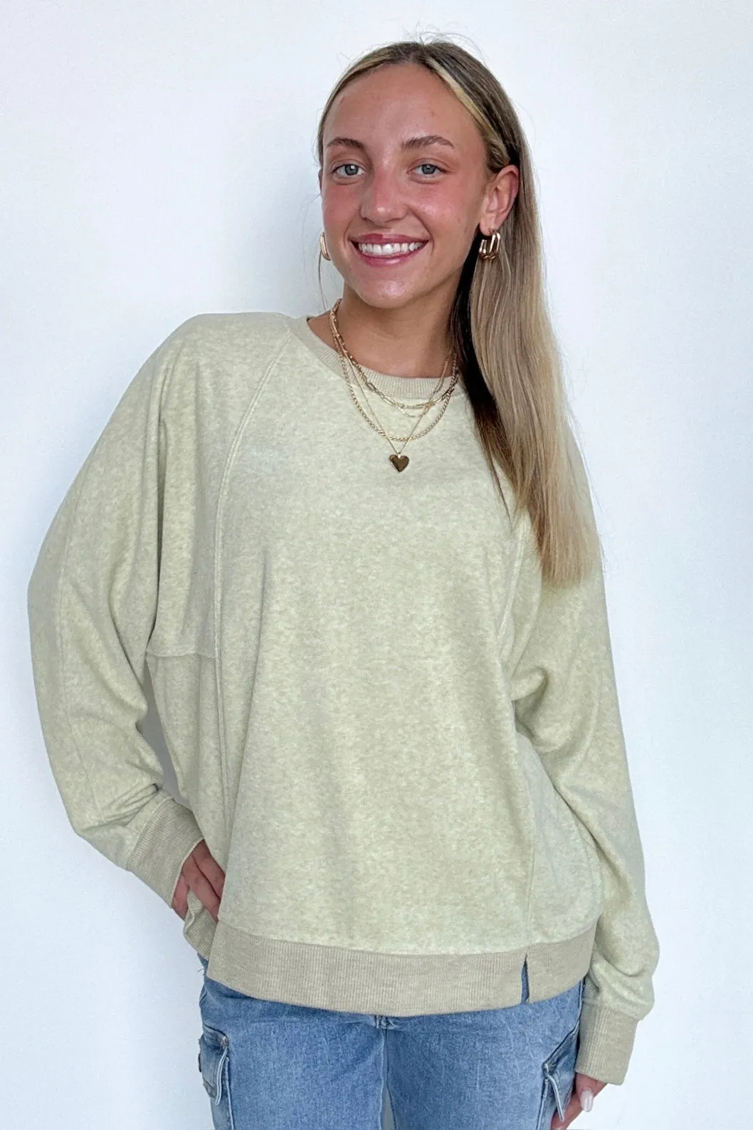 Janay Oversized Contrast Knit Pullover - FINAL SALE