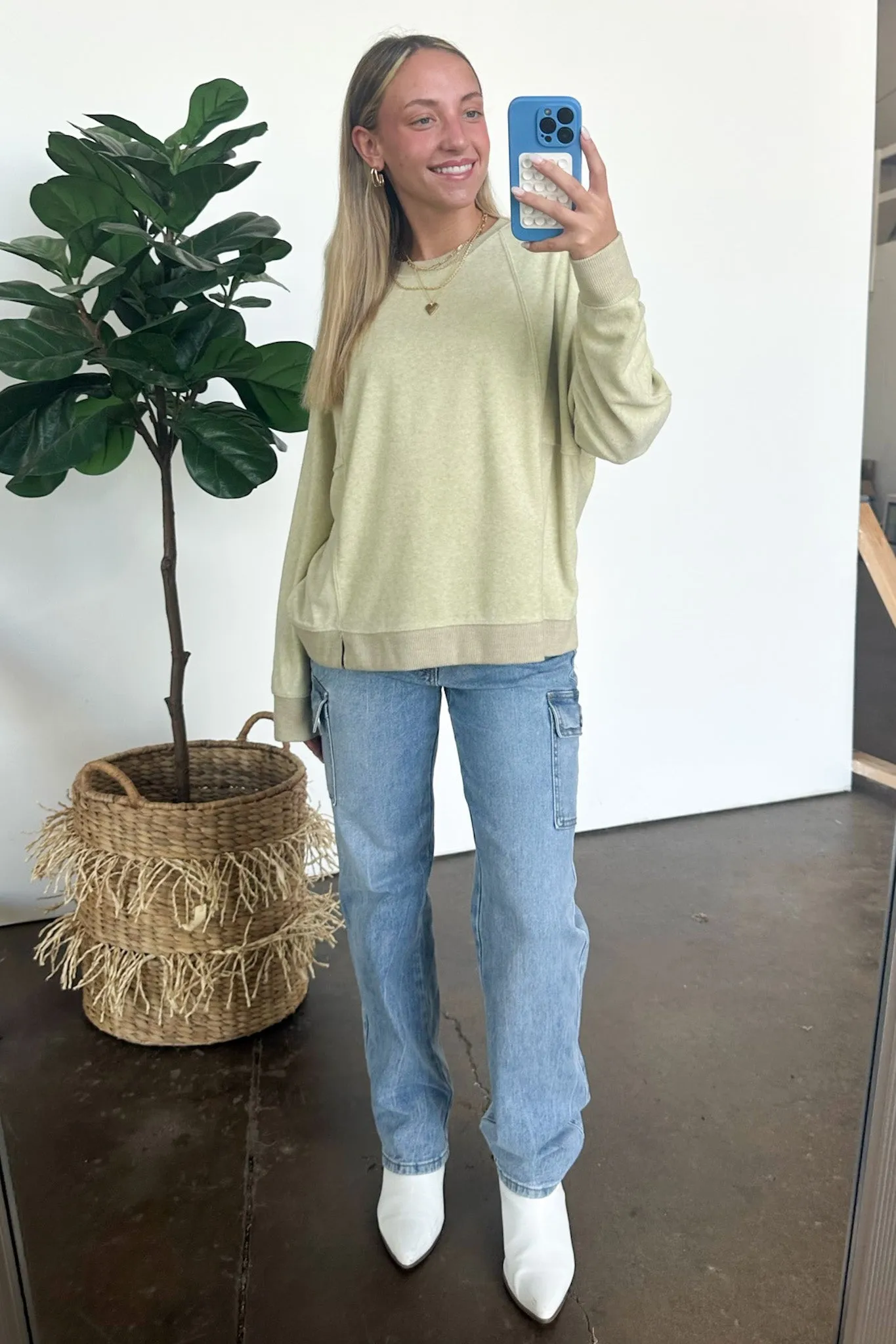 Janay Oversized Contrast Knit Pullover - FINAL SALE