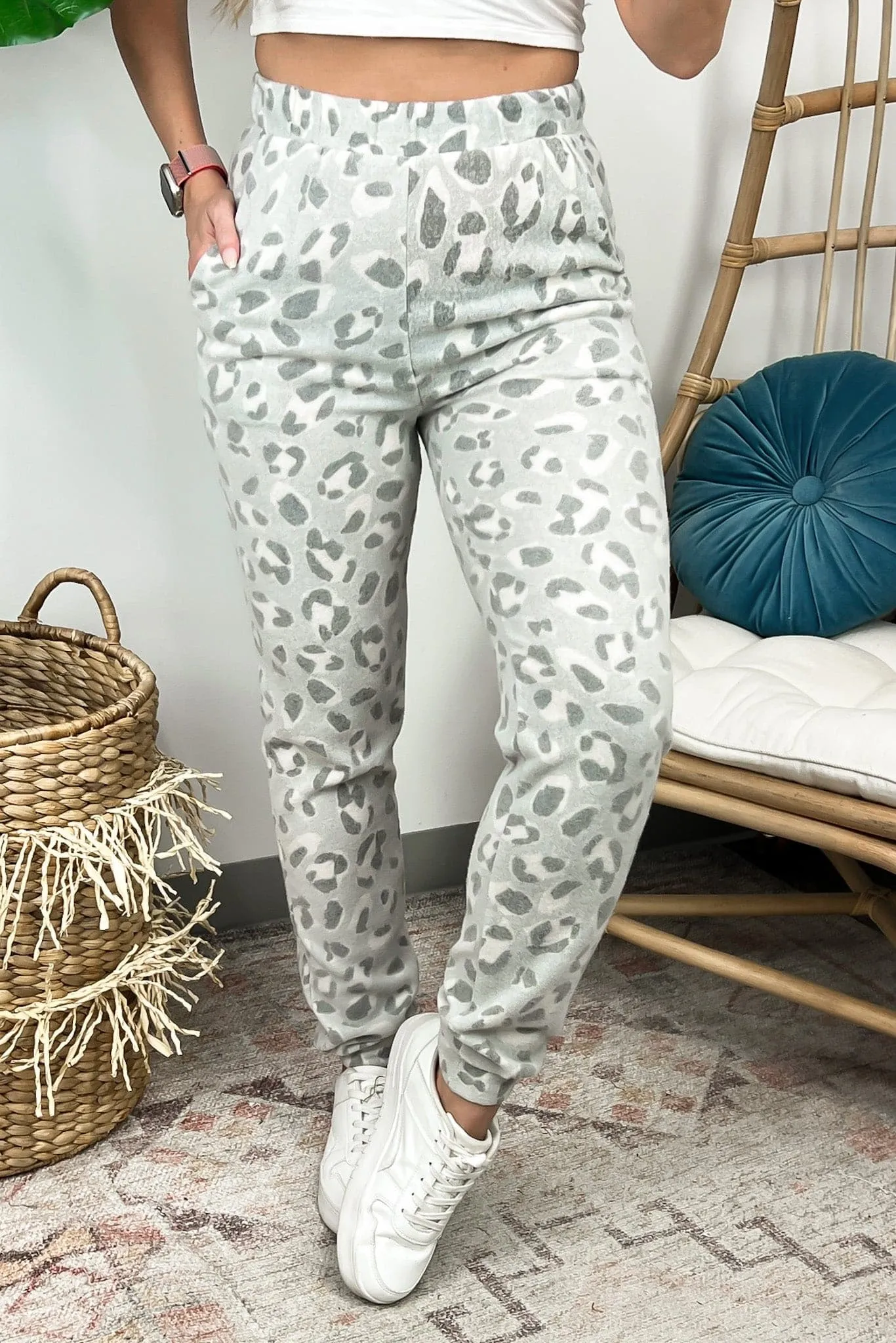 Jaxx Animal Print High Waist Joggers - FINAL SALE
