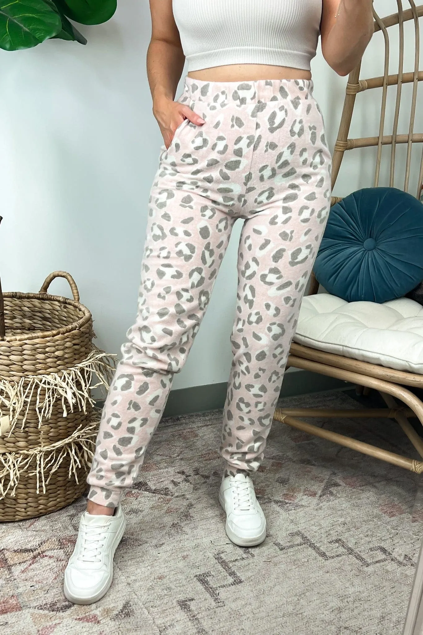 Jaxx Animal Print High Waist Joggers - FINAL SALE