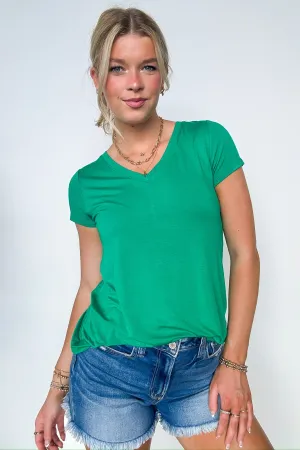 Jayme V-Neck Short Sleeve Top - FINAL SALE