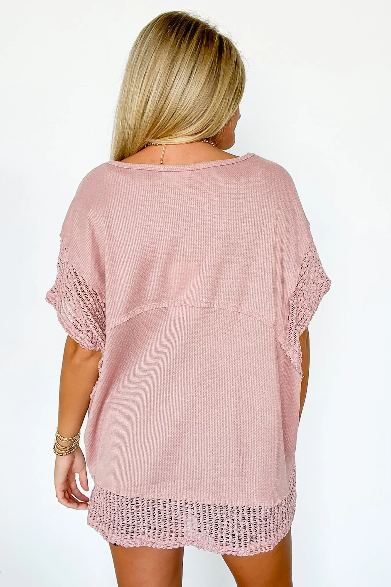 Jazmine Crochet Knit Tunic Top - FINAL SALE