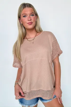 Jazmine Crochet Knit Tunic Top - FINAL SALE