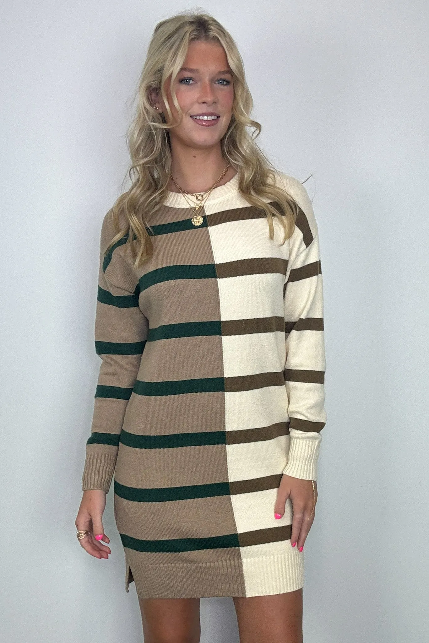 Jeannine Color Block Striped Knit Dress - FINAL SALE