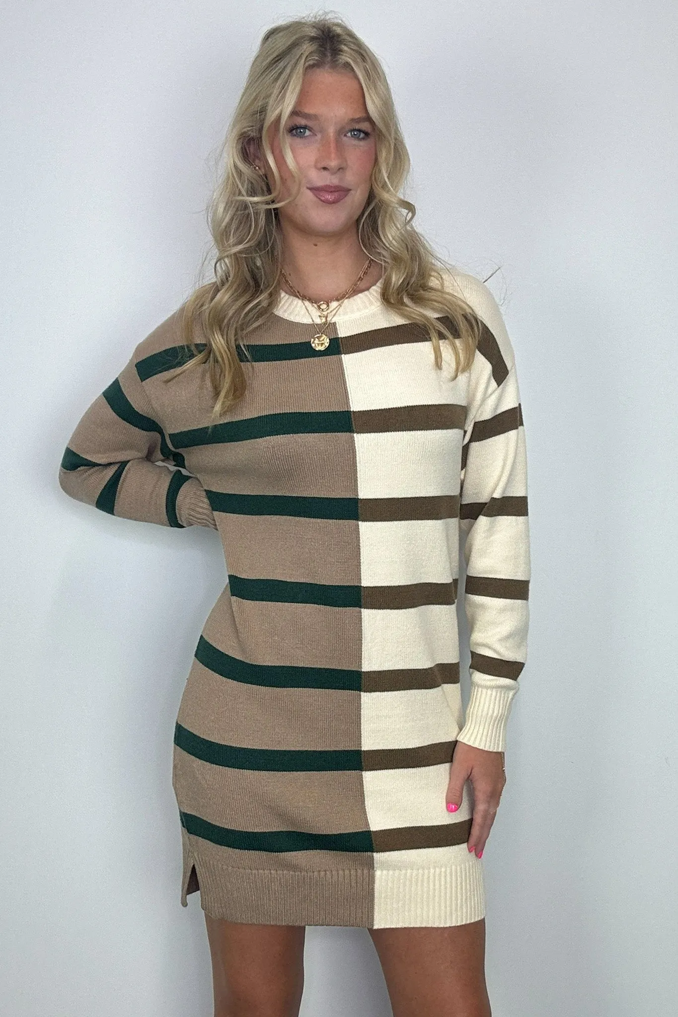 Jeannine Color Block Striped Knit Dress - FINAL SALE