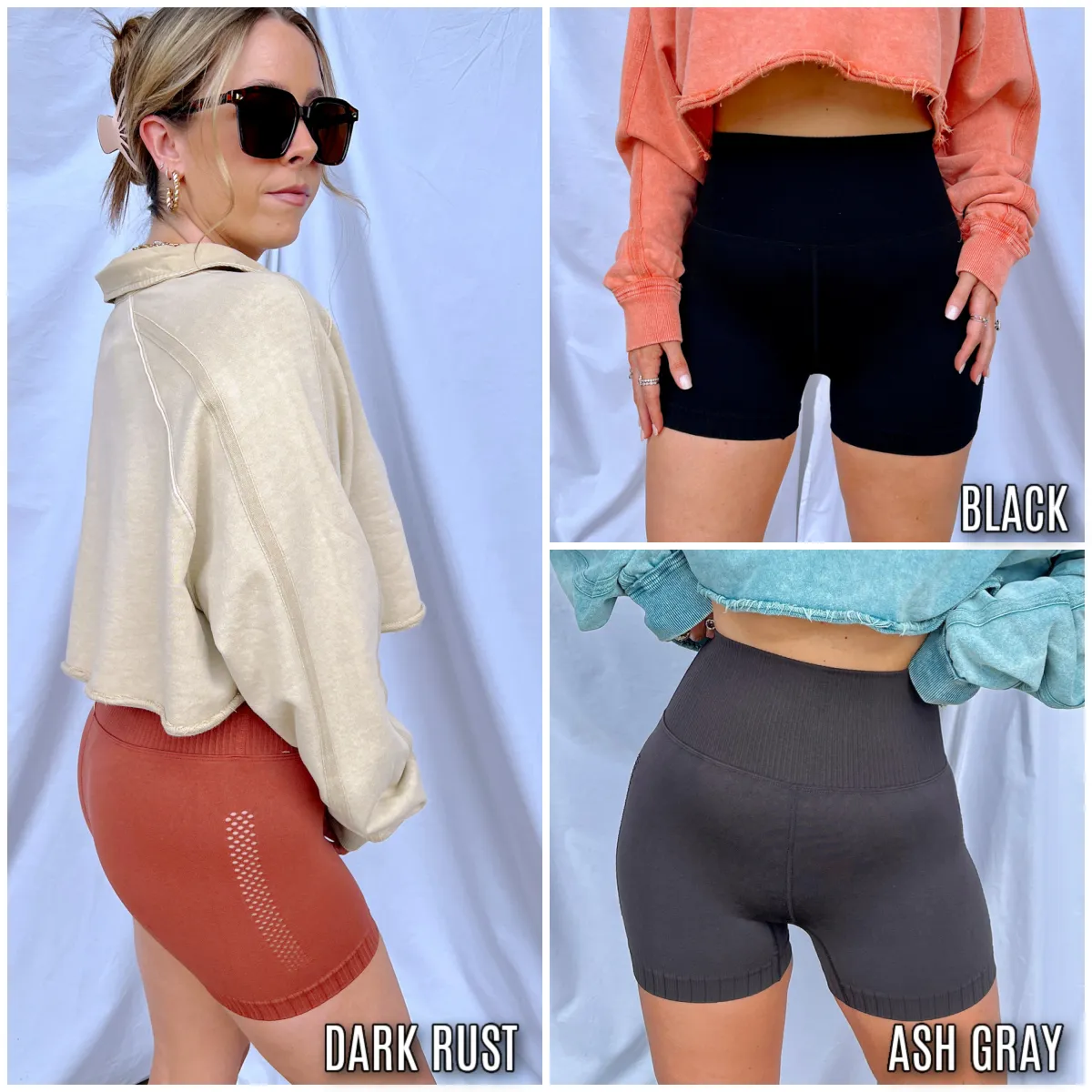 Jhett Seamless High Waist Eyelet Shorts - FINAL SALE