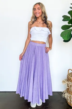 Julianna High Waist Woven Maxi Skirt