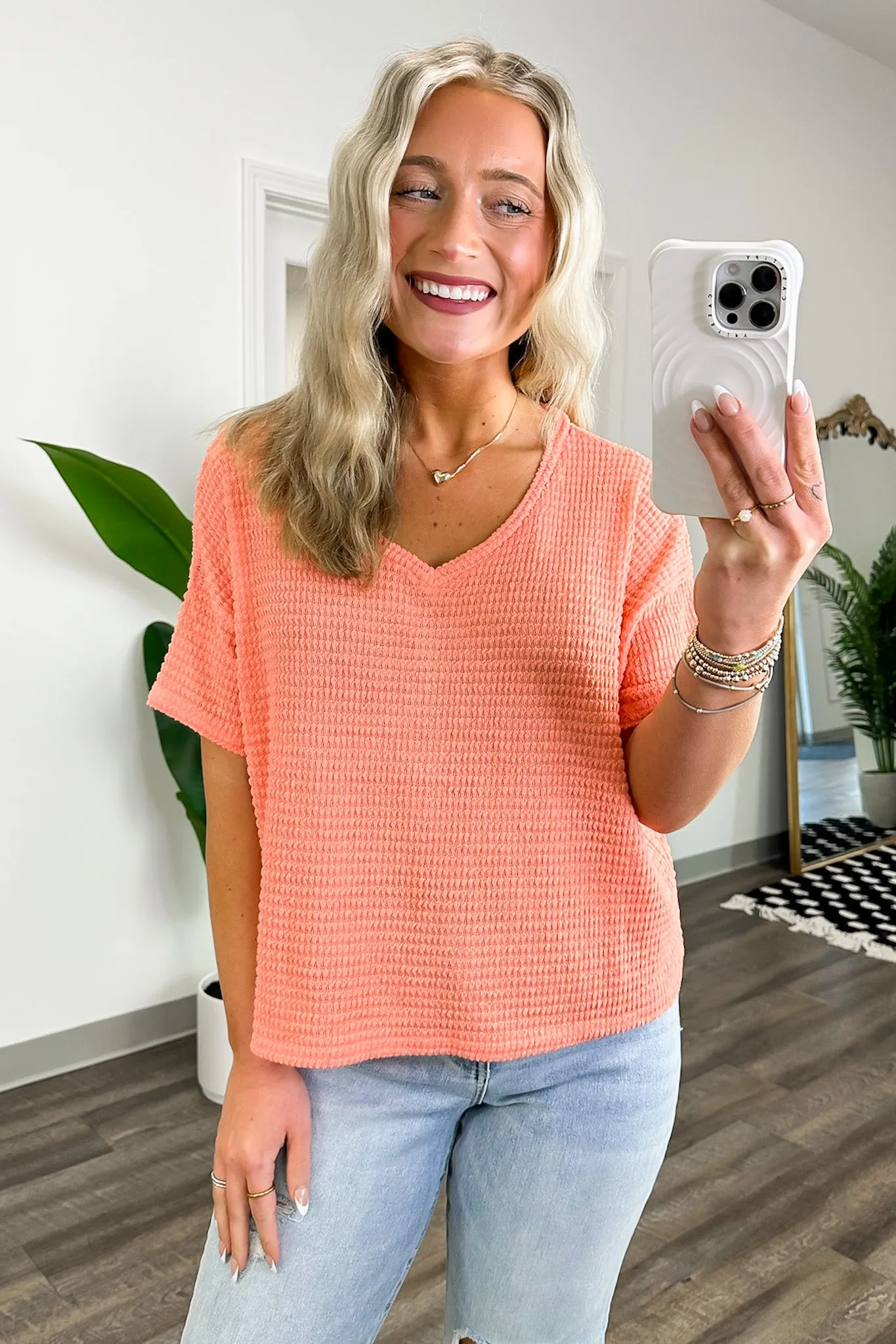 Julietta V-Neck Cropped Short Sleeve Top - BACK IN STOCK