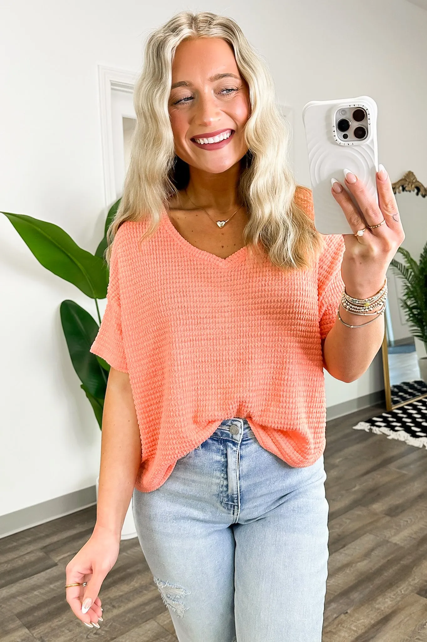 Julietta V-Neck Cropped Short Sleeve Top - BACK IN STOCK