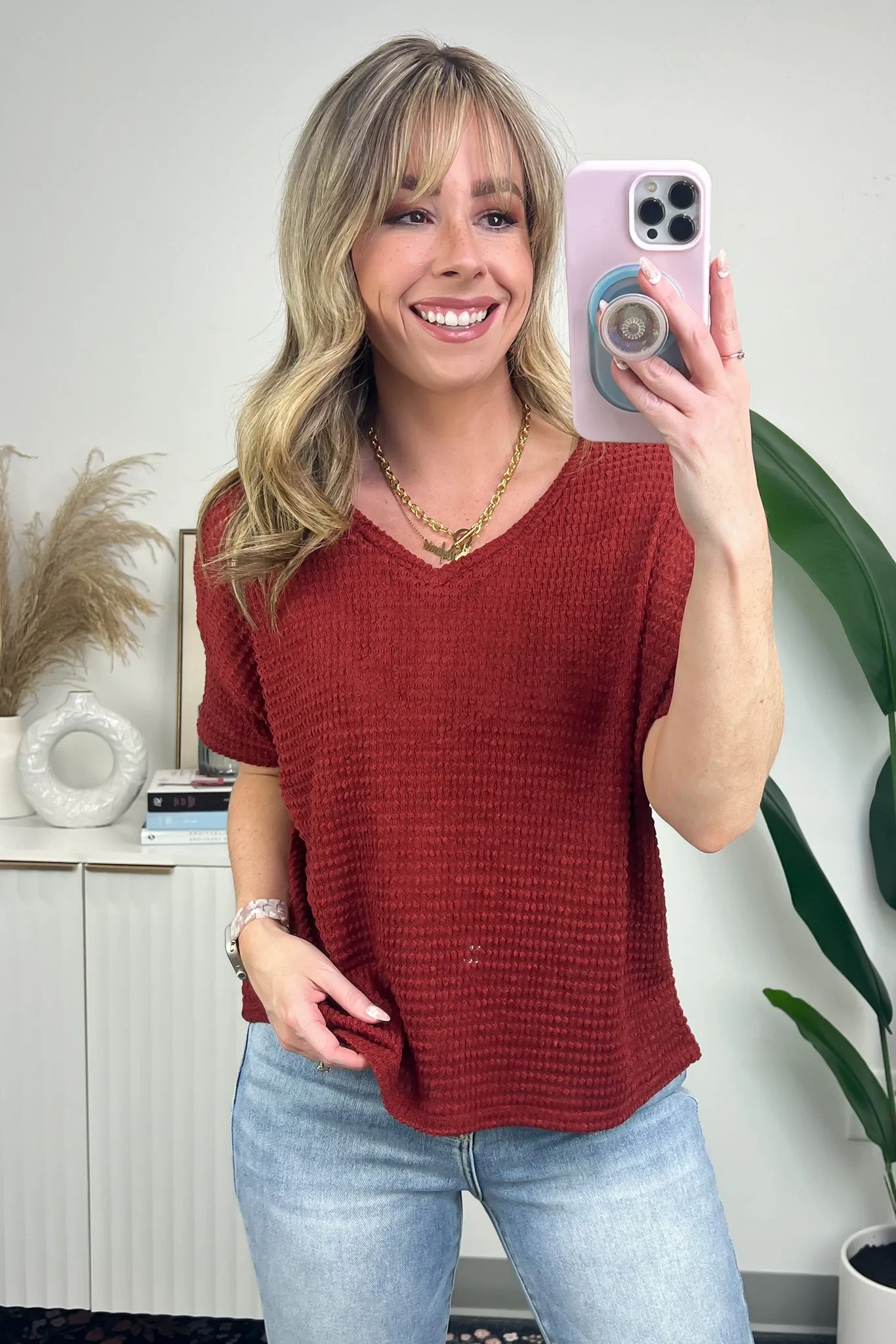 Julietta V-Neck Cropped Short Sleeve Top - BACK IN STOCK