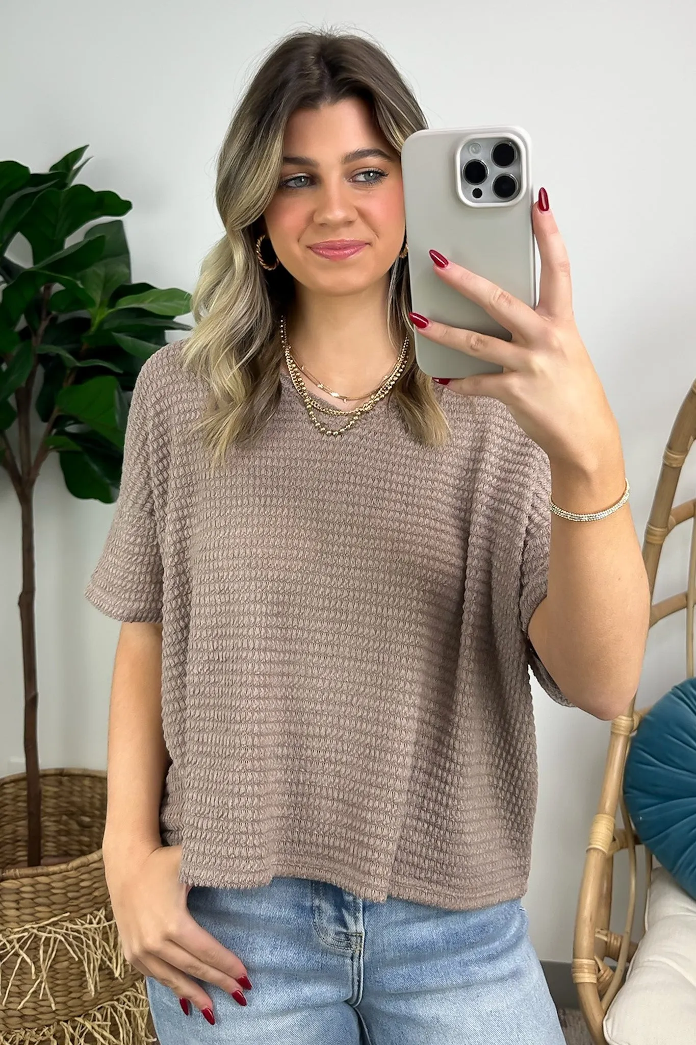 Julietta V-Neck Cropped Short Sleeve Top - BACK IN STOCK