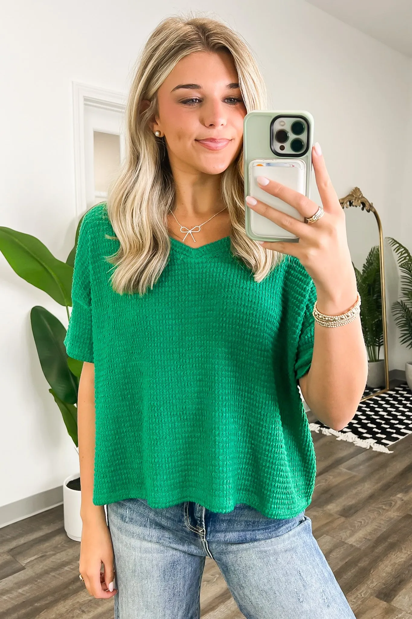 Julietta V-Neck Cropped Short Sleeve Top - BACK IN STOCK