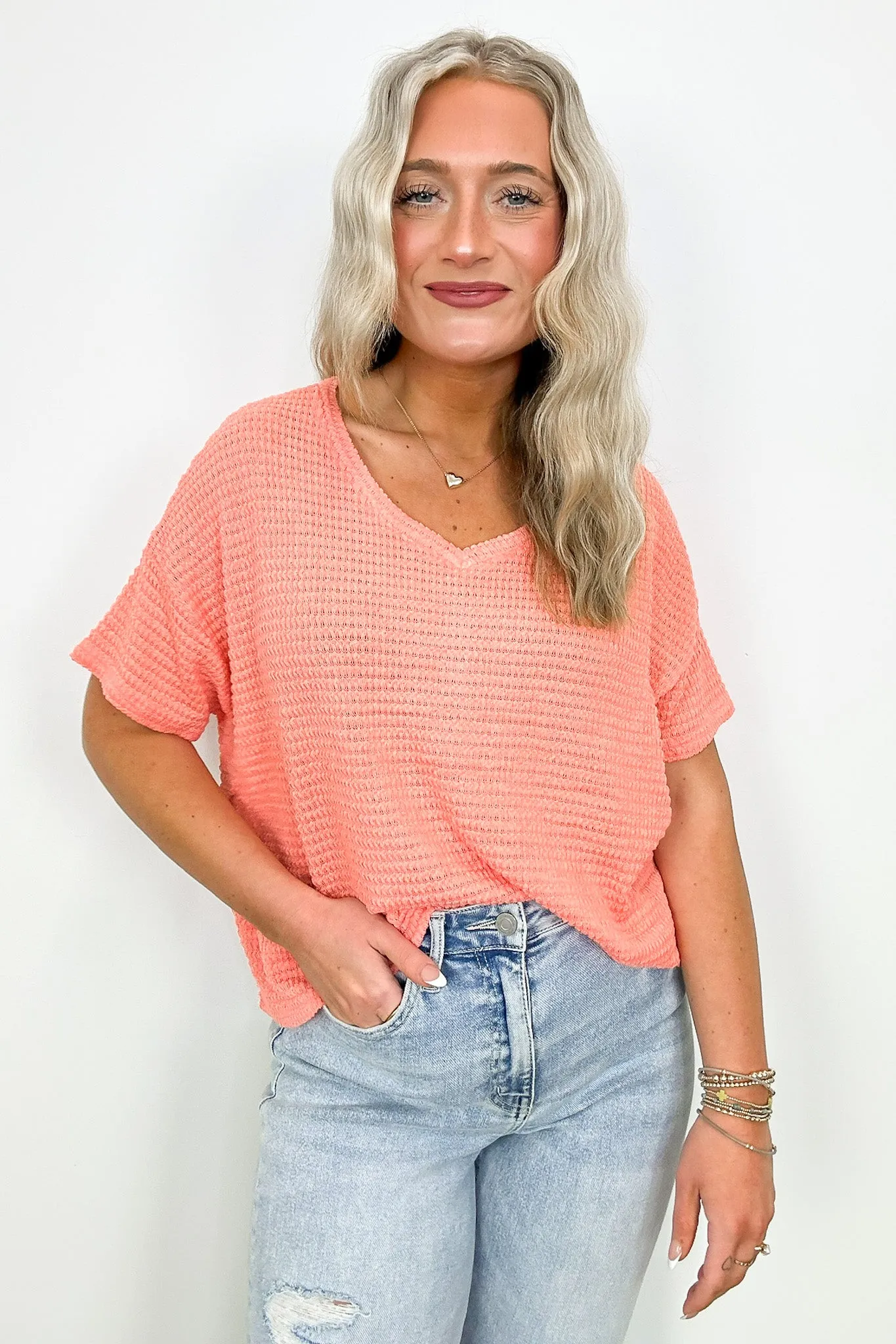 Julietta V-Neck Cropped Short Sleeve Top - BACK IN STOCK