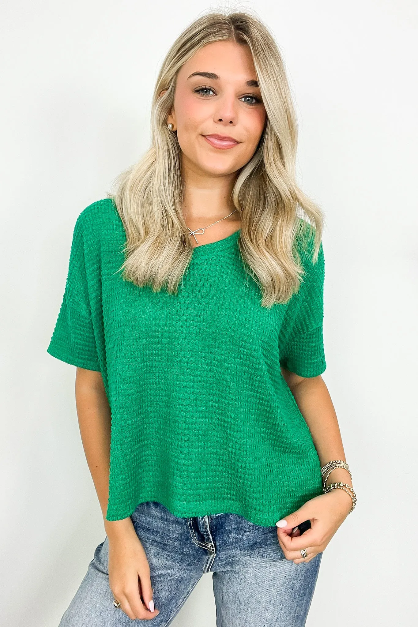 Julietta V-Neck Cropped Short Sleeve Top - BACK IN STOCK