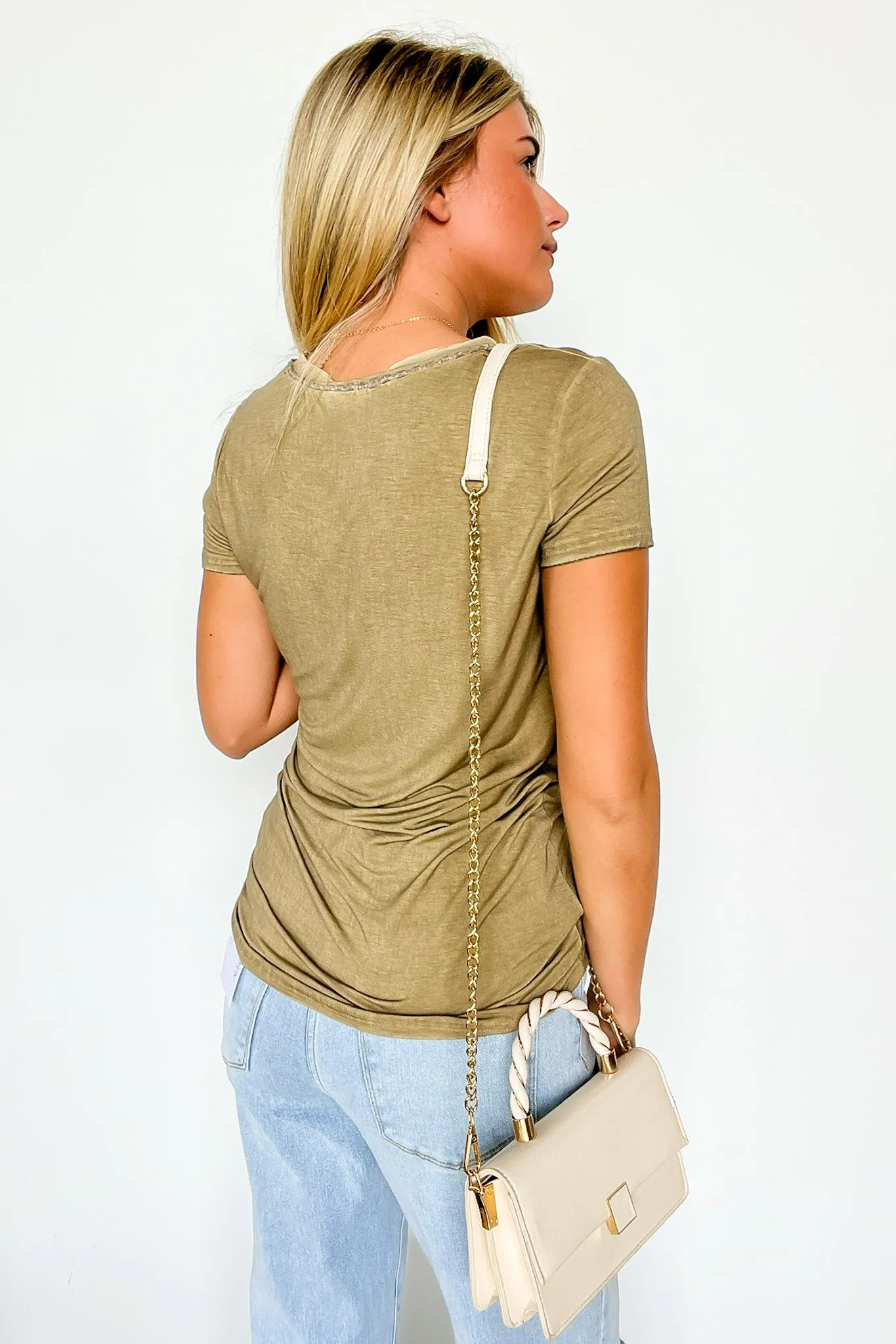Kaloian V-Neck Short Sleeve Top - FINAL SALE