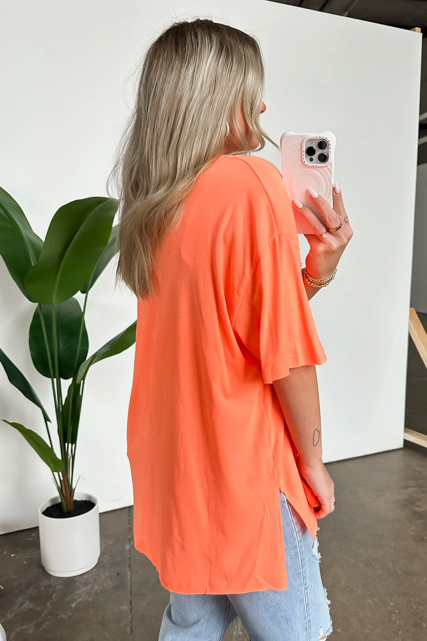 Kamree Oversized Raw Edge Pocket Top - BACK IN STOCK