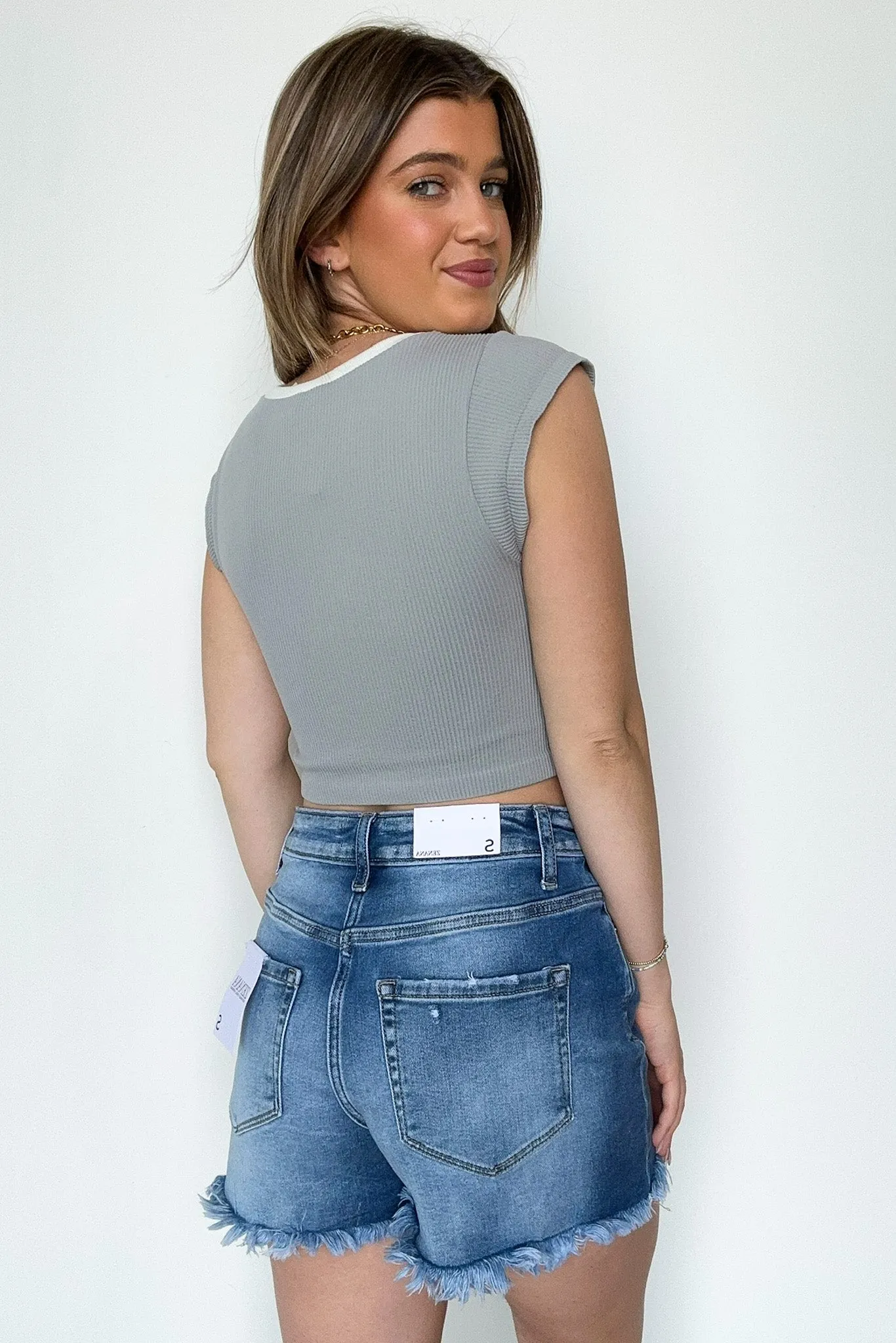 Karissa Notch Neck Ribbed Top - FINAL SALE