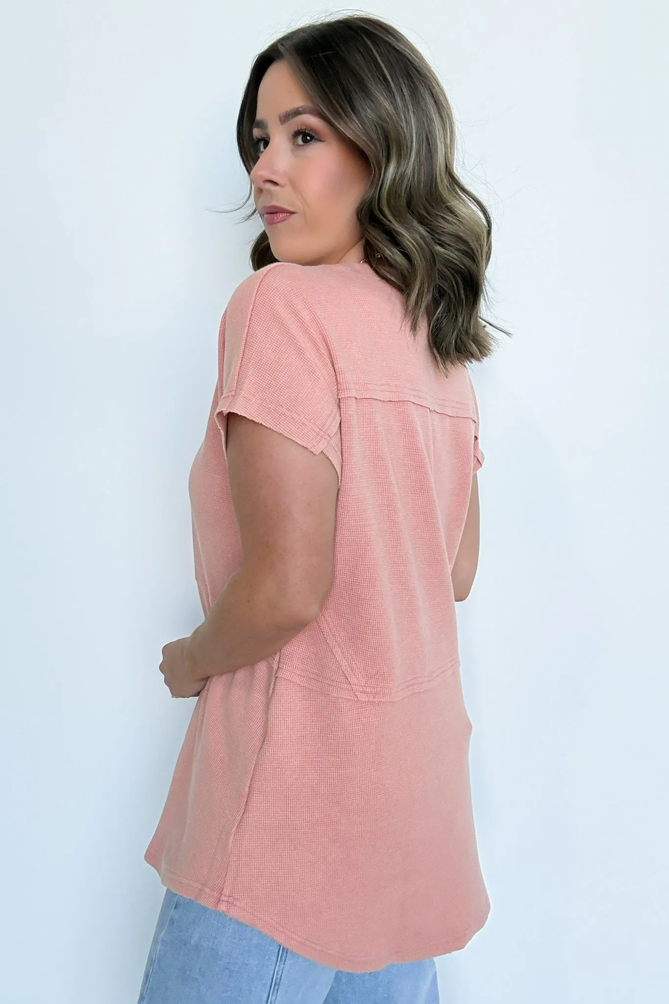 Karlan Mineral Washed Thermal Top - FINAL SALE
