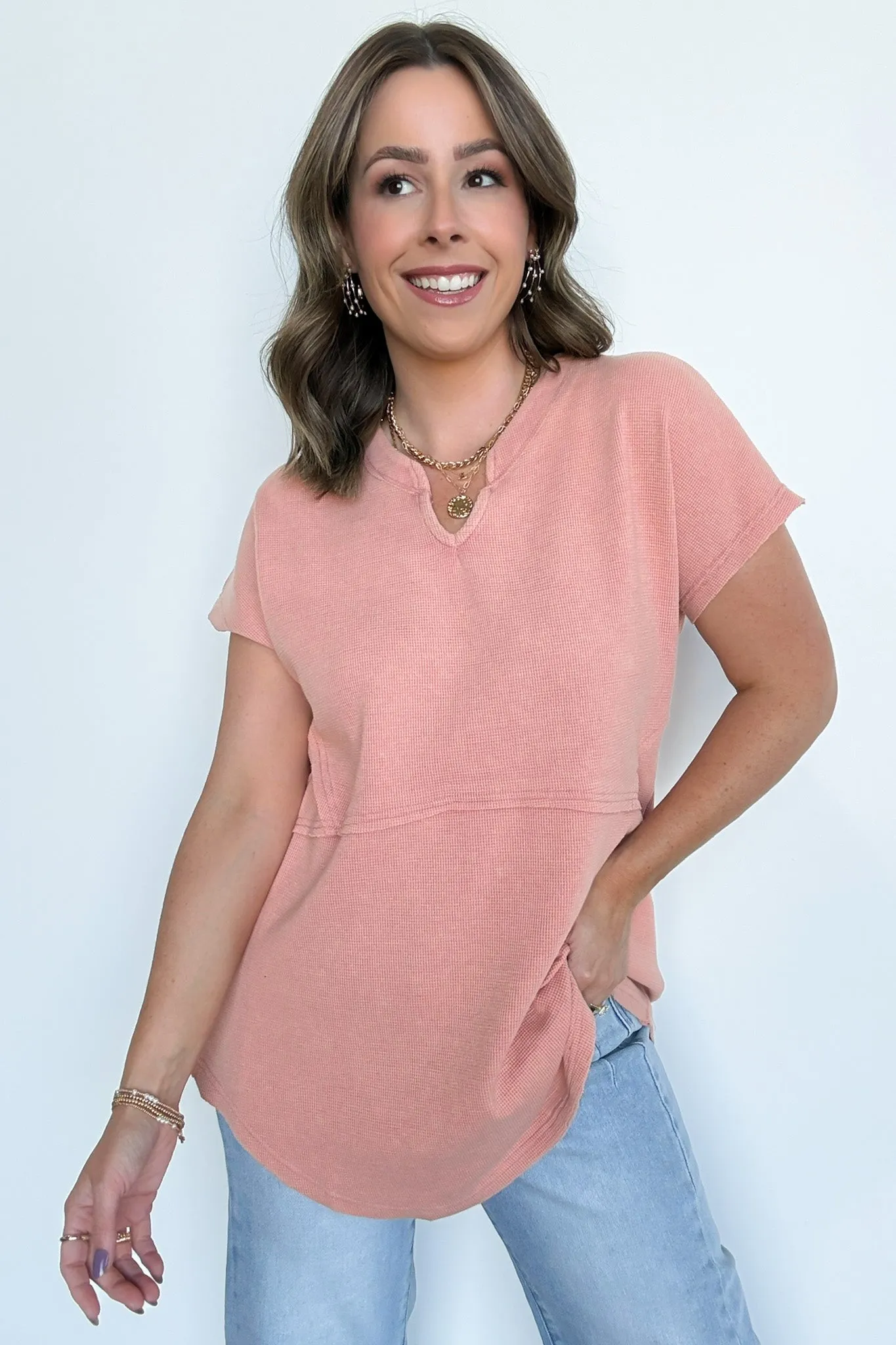 Karlan Mineral Washed Thermal Top - FINAL SALE