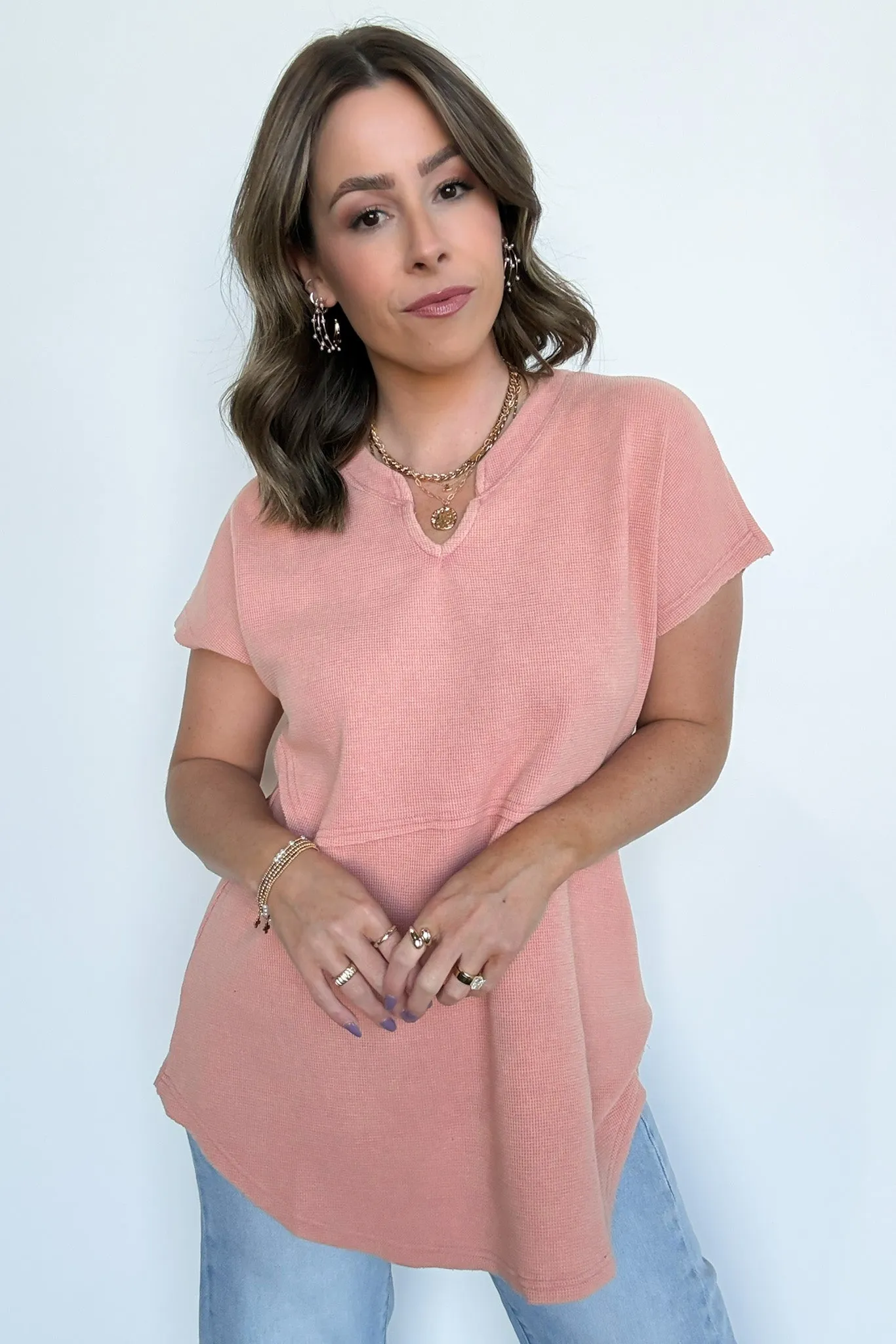 Karlan Mineral Washed Thermal Top - FINAL SALE
