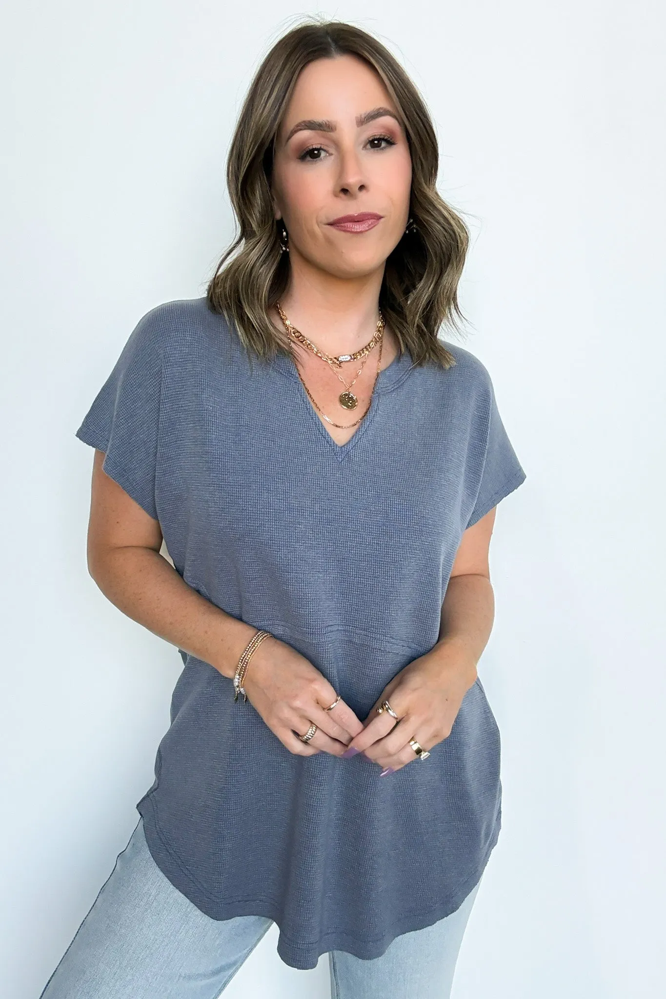 Karlan Mineral Washed Thermal Top - FINAL SALE