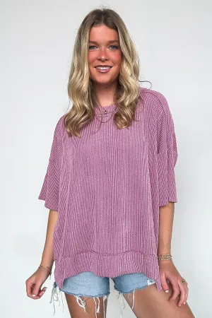 Karmyn Rib Knit Relaxed Fit Top