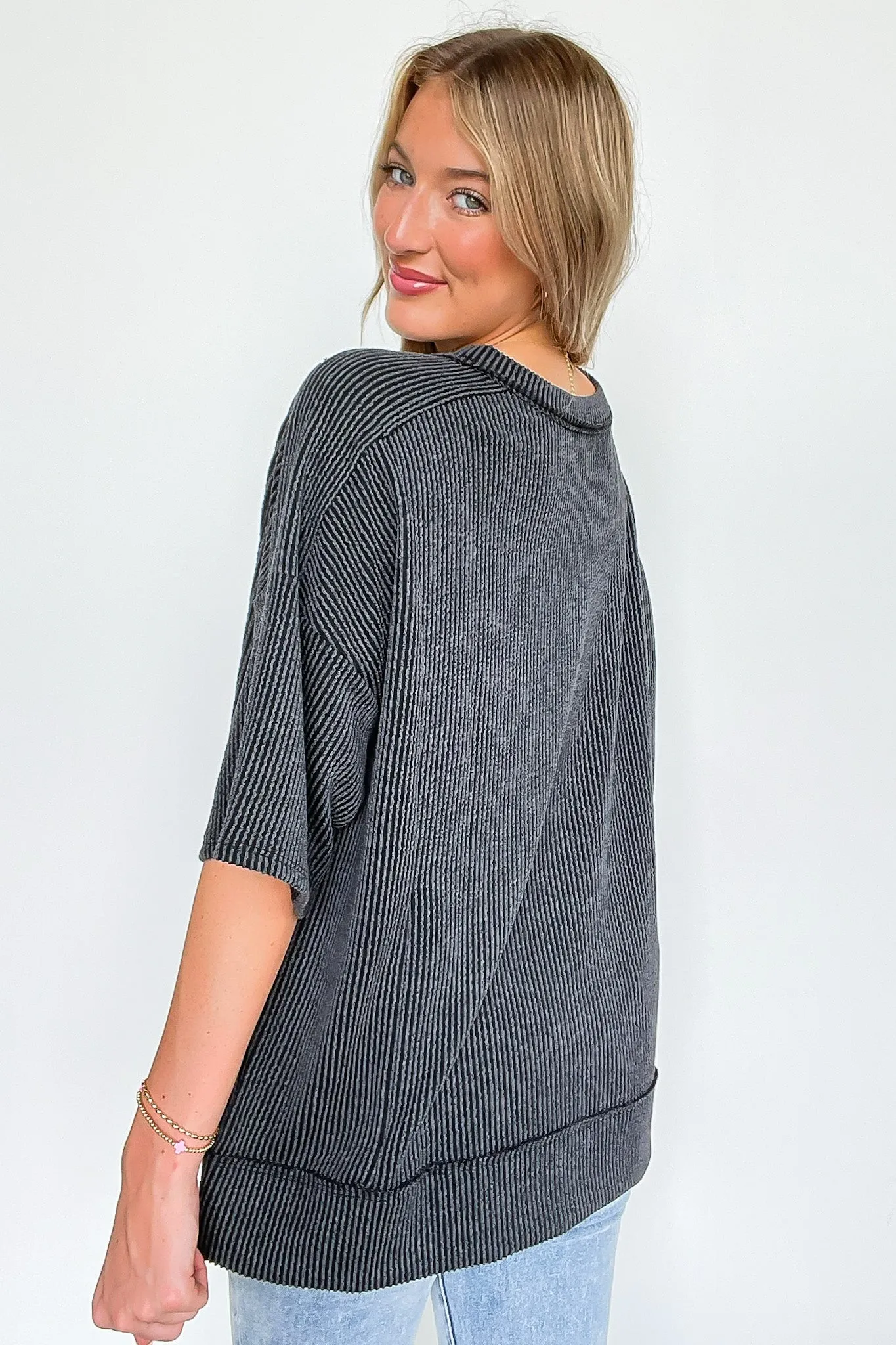 Karmyn Rib Knit Relaxed Fit Top