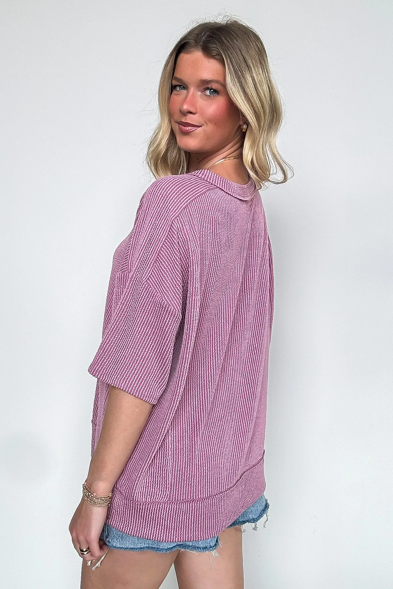 Karmyn Rib Knit Relaxed Fit Top