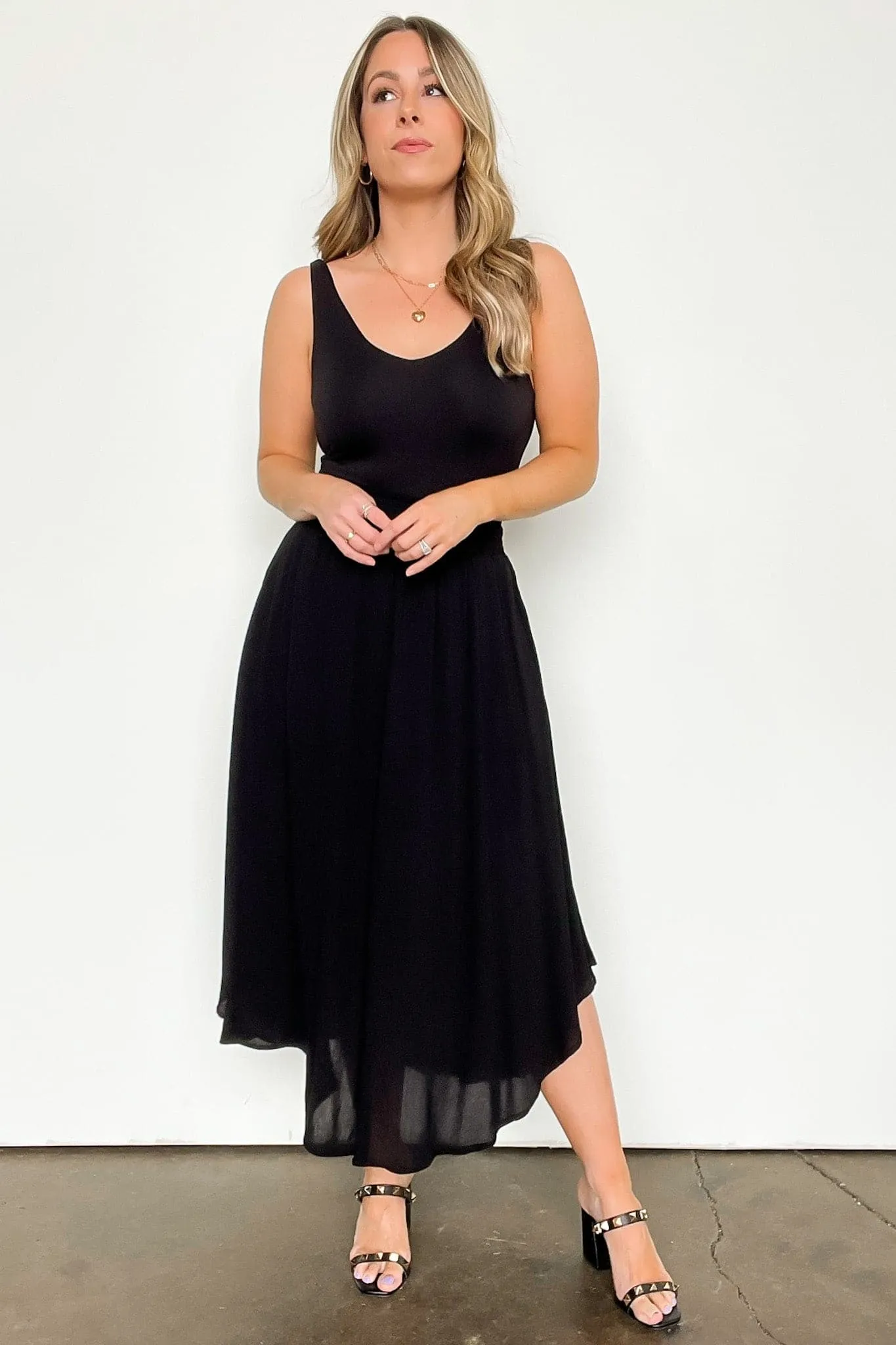 Katherinah High Rise Smocked Maxi Skirt