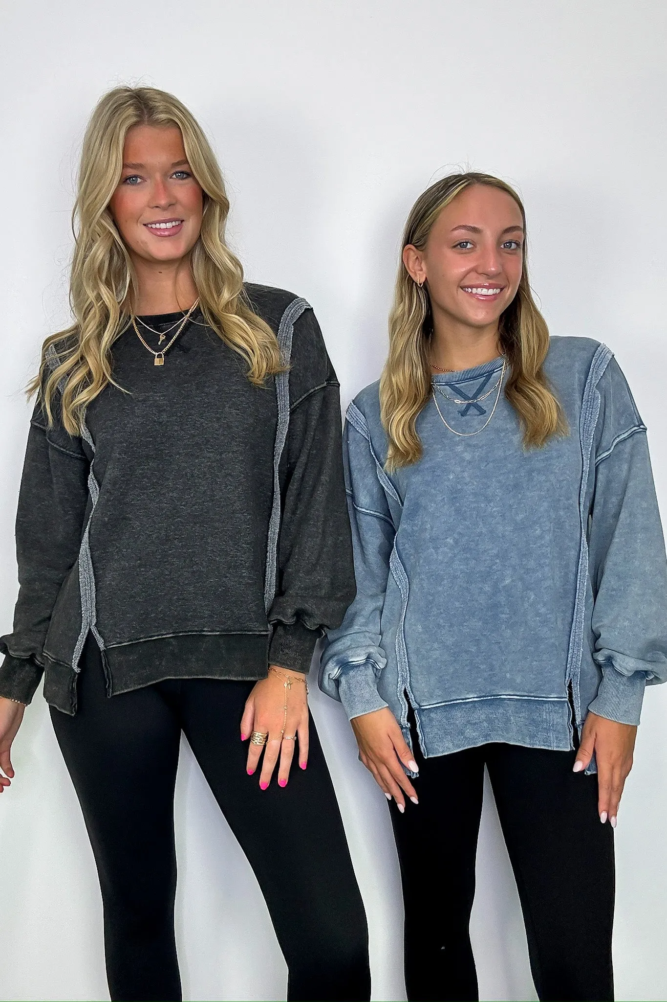 Kathryn Mineral Washed Oversized Pullover - FINAL SALE