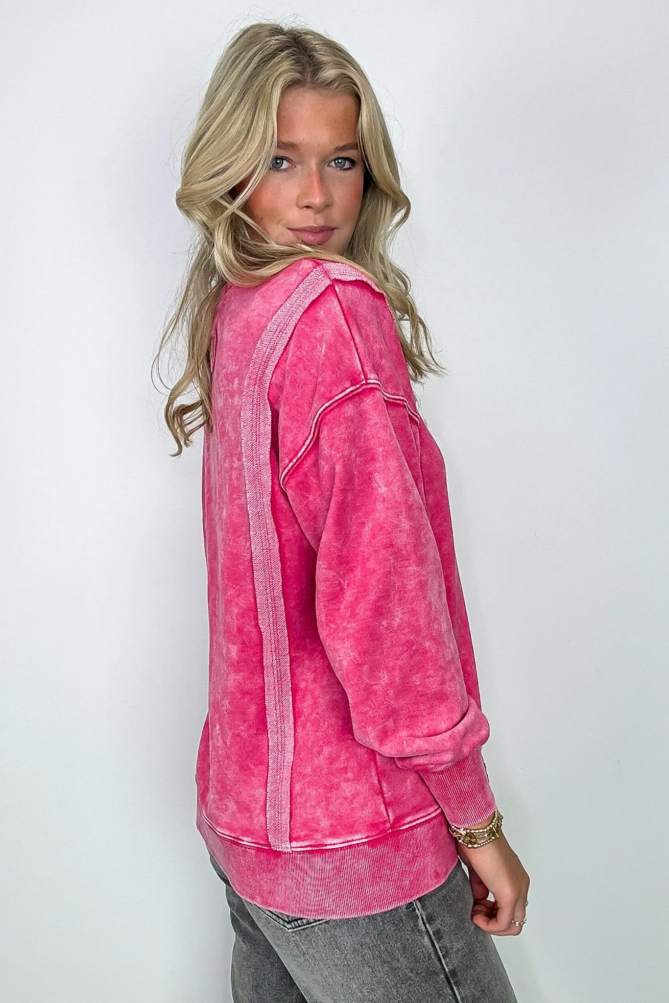 Kathryn Mineral Washed Oversized Pullover - FINAL SALE