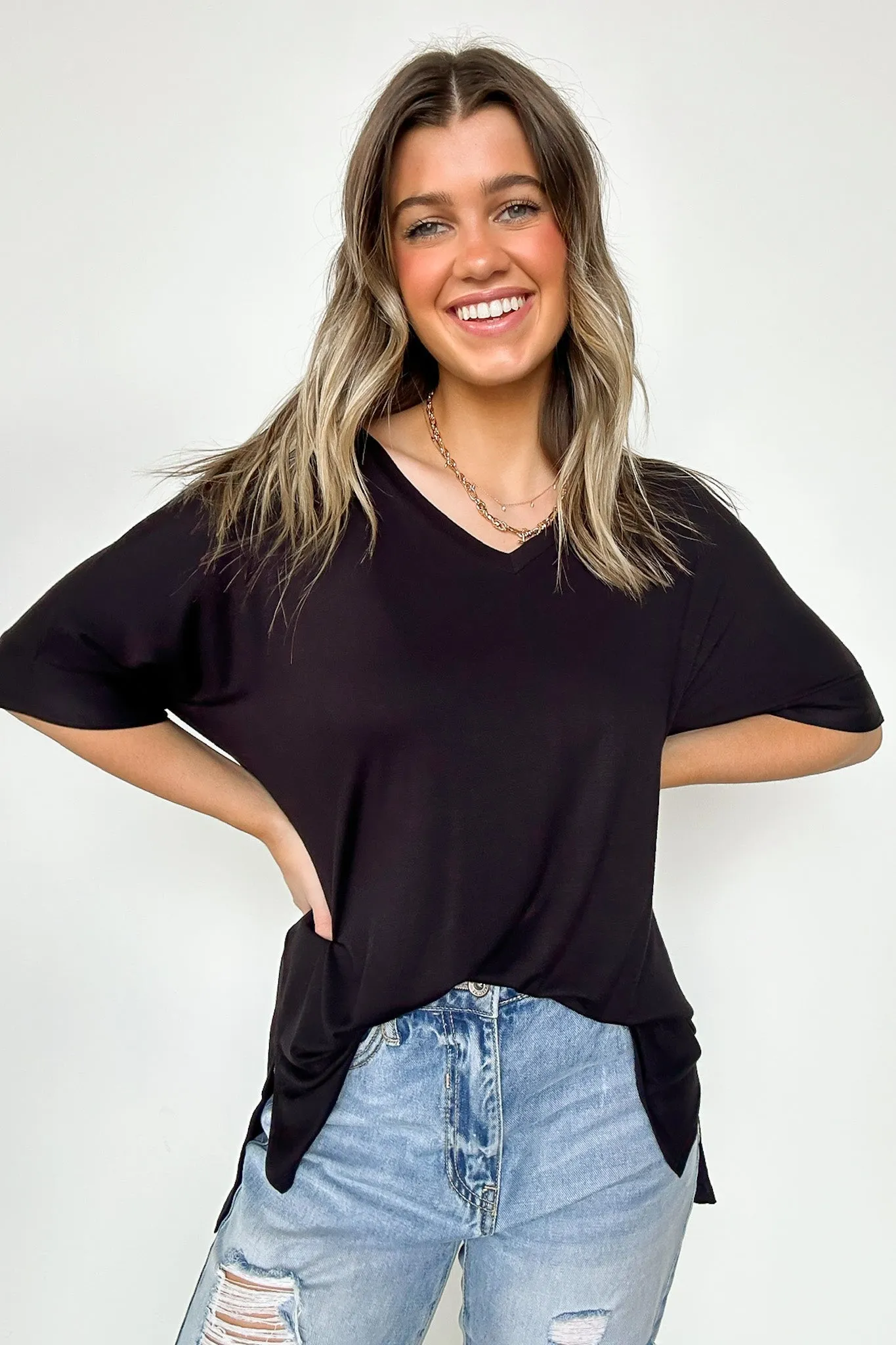 Kaydee V-Neck Relaxed Top - FINAL SALE