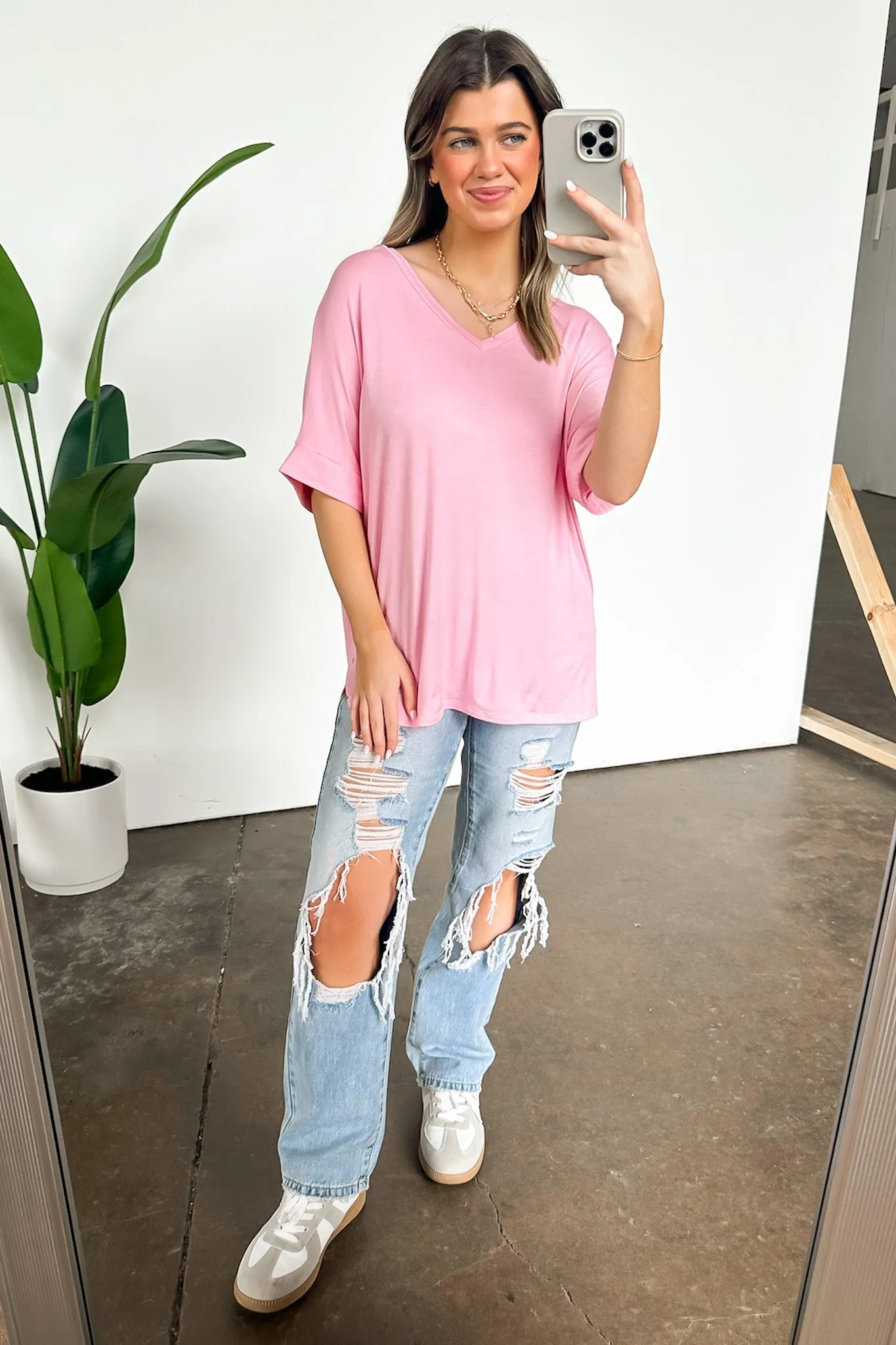 Kaydee V-Neck Relaxed Top - FINAL SALE